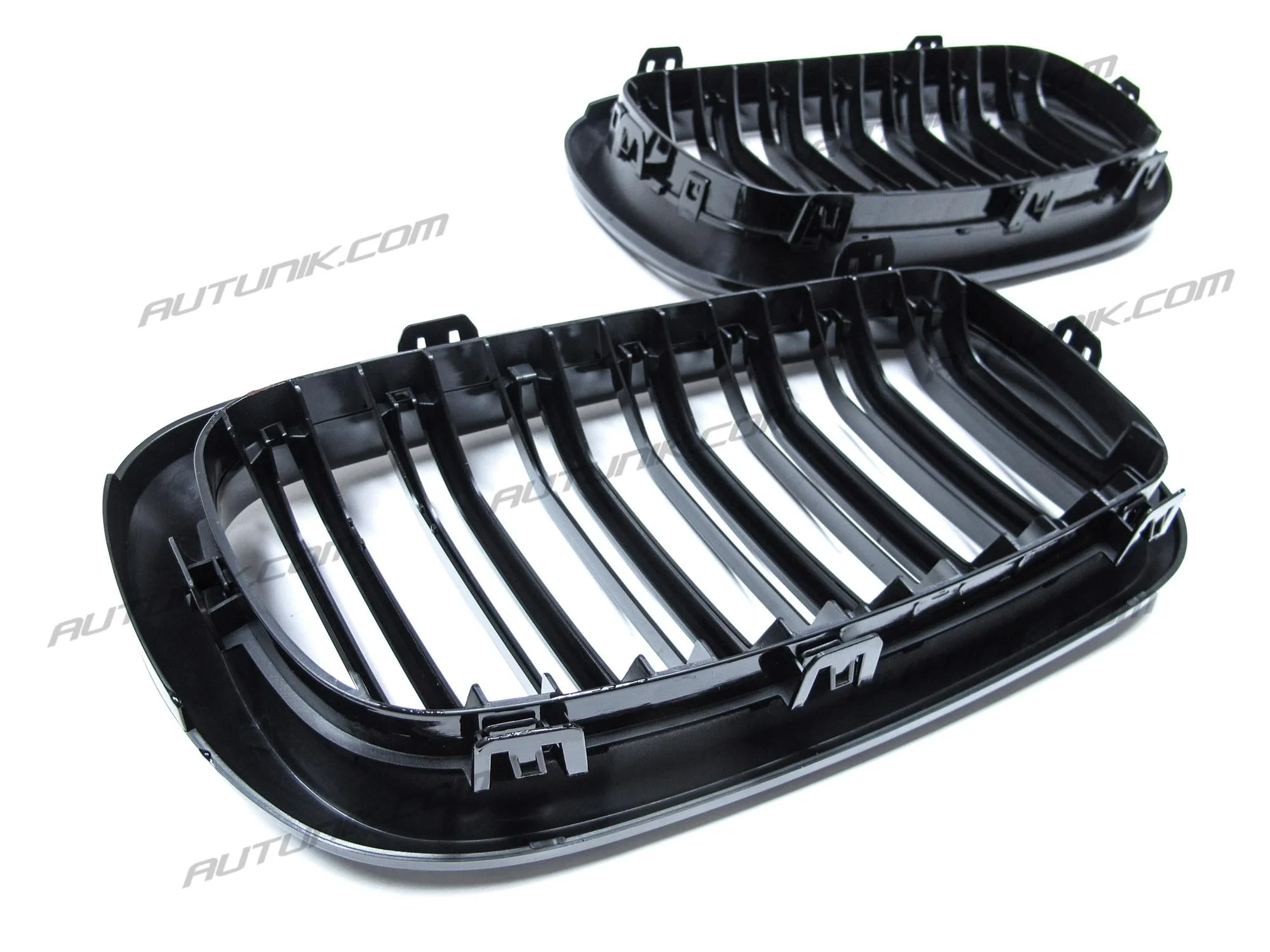 Gloss Black Dual Line Front Kidney Grill Grille For 2014-2018 BMW X5 F15 X6 F16 - Image 9