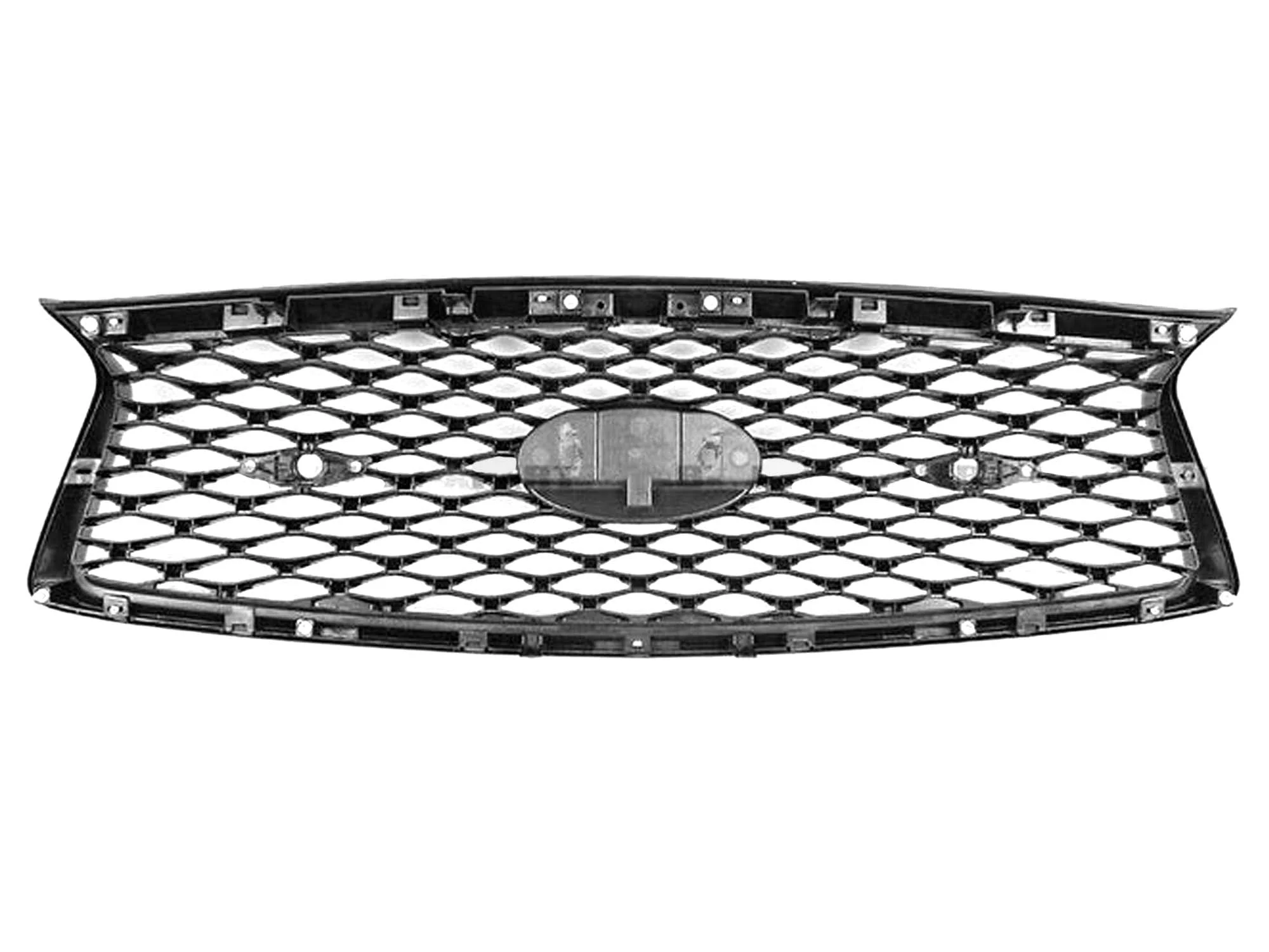 Gloss Black Front Bumper Grille For Infiniti Q50 2018-2024 - Image 8