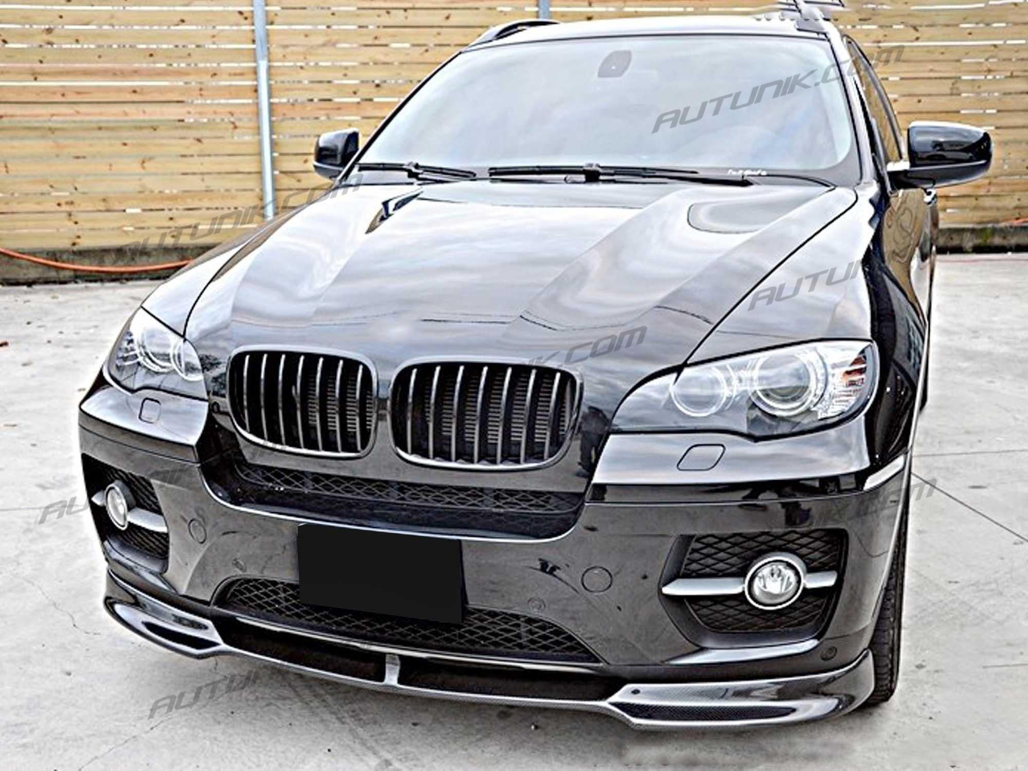 Pair Front Kidney Grille For 2007-2013 BMW X5 X6 E70 E71 Mesh Grill Glossy Black - Image 3