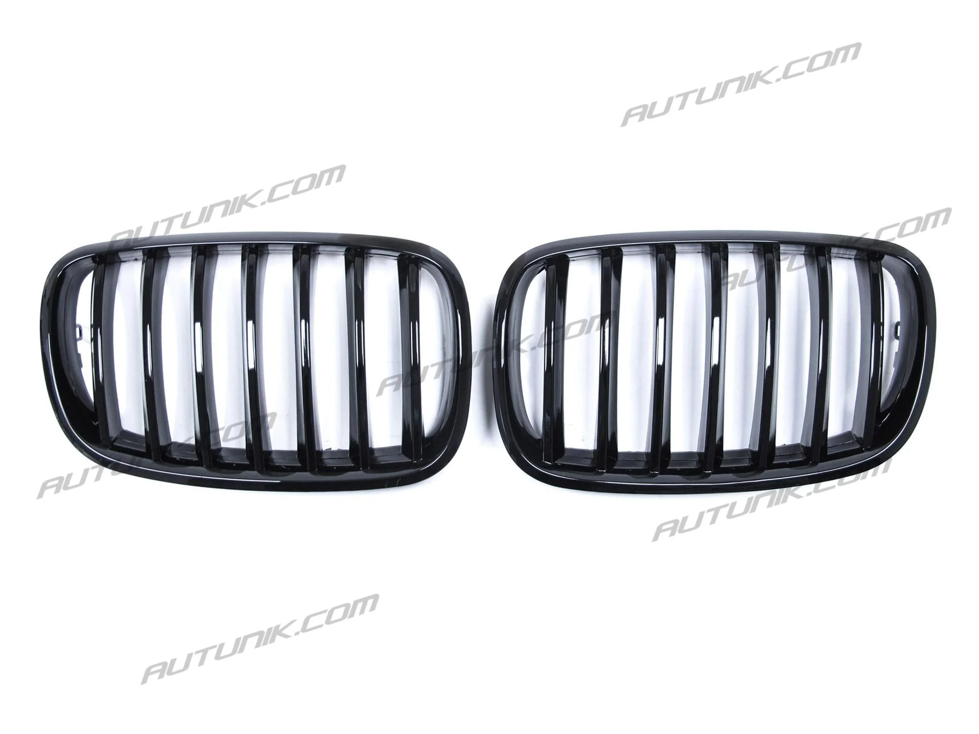 Pair Front Kidney Grille For 2007-2013 BMW X5 X6 E70 E71 Mesh Grill Glossy Black - Image 6