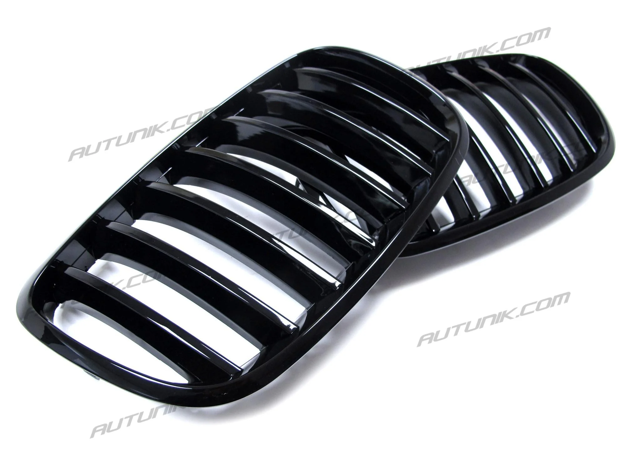 Pair Front Kidney Grille For 2007-2013 BMW X5 X6 E70 E71 Mesh Grill Glossy Black - Image 9