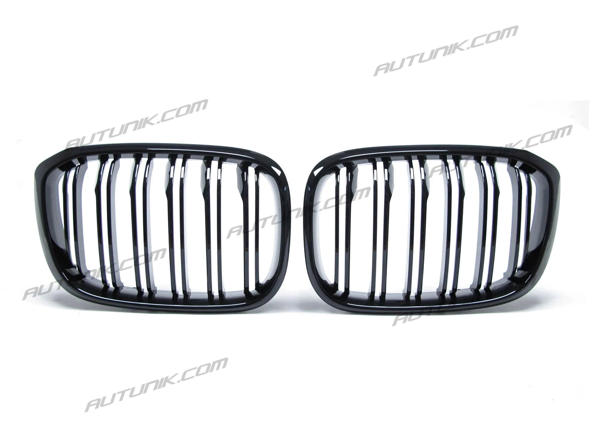 Front Kidney Grill Dual Slat For BMW X3 X4 G01 G02 2018-2021 M-Style Gloss Black - Image 4