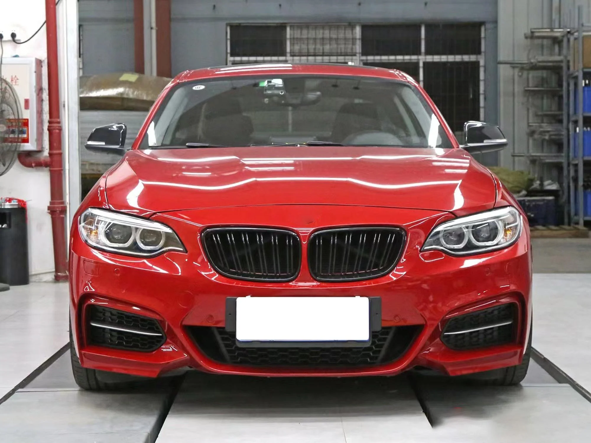 Glossy Black Front Kidney Grill Dual Slats for BMW 2 Series F22 M2 F87 F23 2014-2020 - Image 3