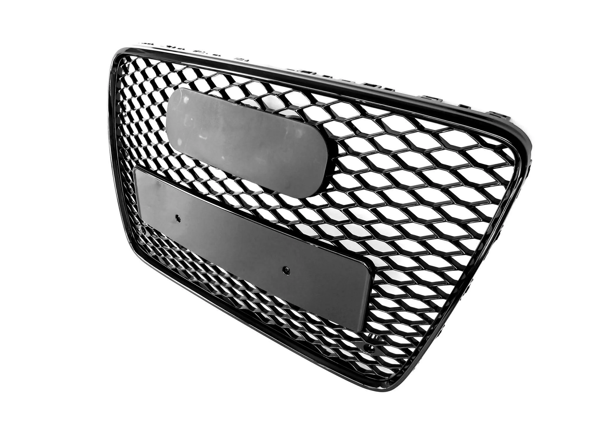 For Audi Q7 2005-2015 Front Bumper Radiator Vent Mesh Grille Grill Gloss Black - Image 6