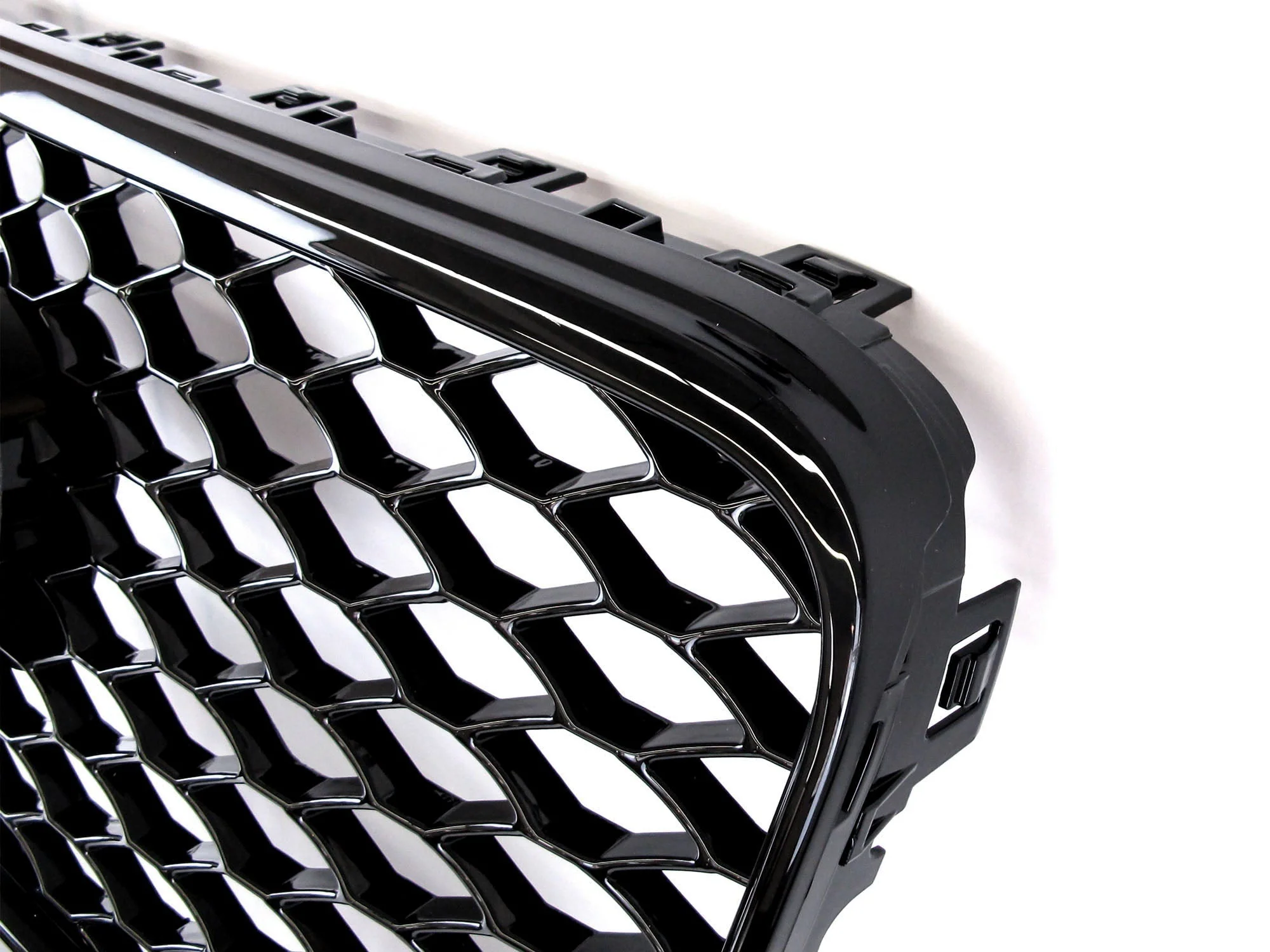 For Audi Q7 2005-2015 Front Bumper Radiator Vent Mesh Grille Grill Gloss Black - Image 9