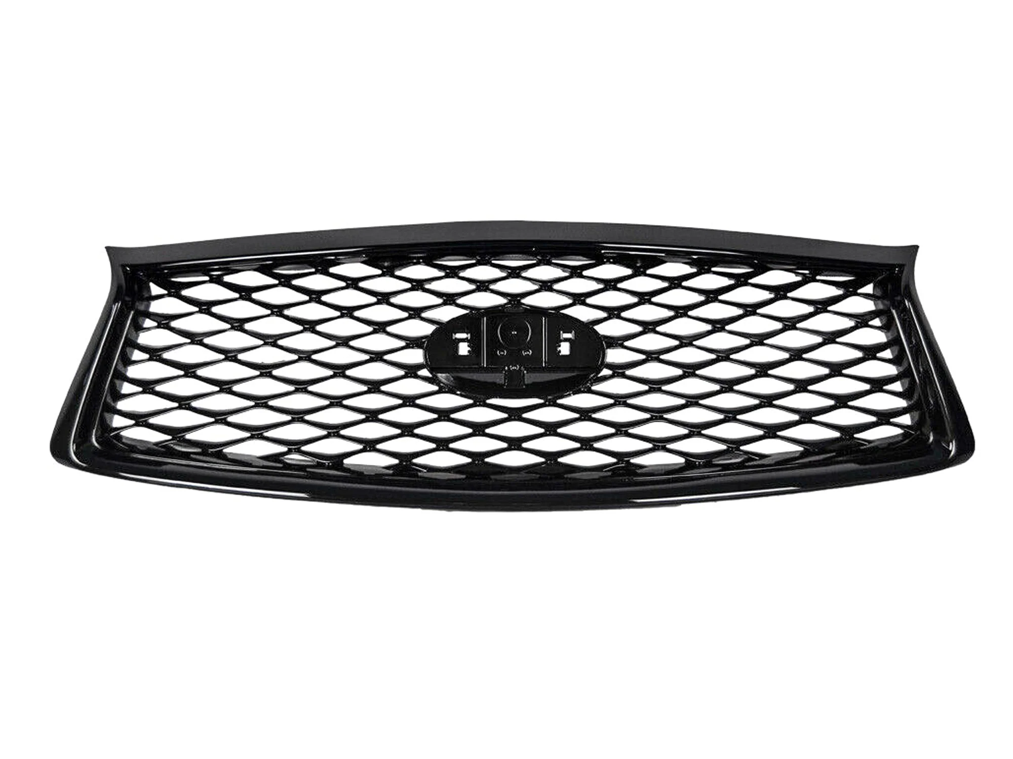 Glossy Black Front Mesh Grille for Infiniti Q50 2018-2024 w/o Camera & Parking Sensors - Image 5