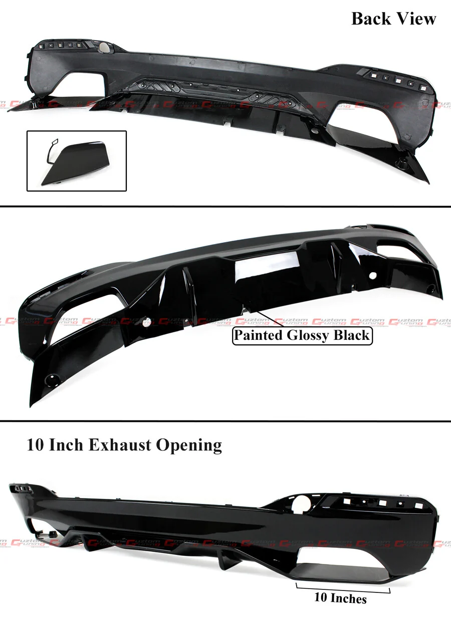 Glossy Black Style Rear Bumper Diffuser For 2017-2023 BMW G30 M550i - Image 2