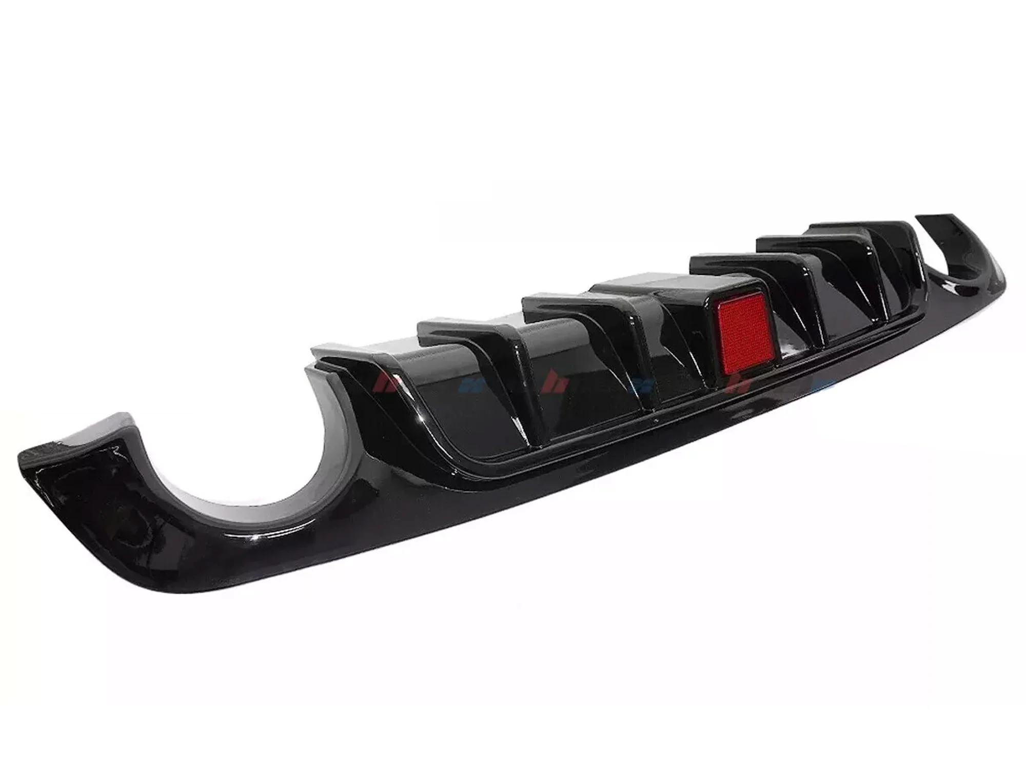 Gloss Black Rear Diffuser w/ LED Brake Light for Infiniti Q50 2018 2019 2020 2021 2022 2023 2024 - Image 6