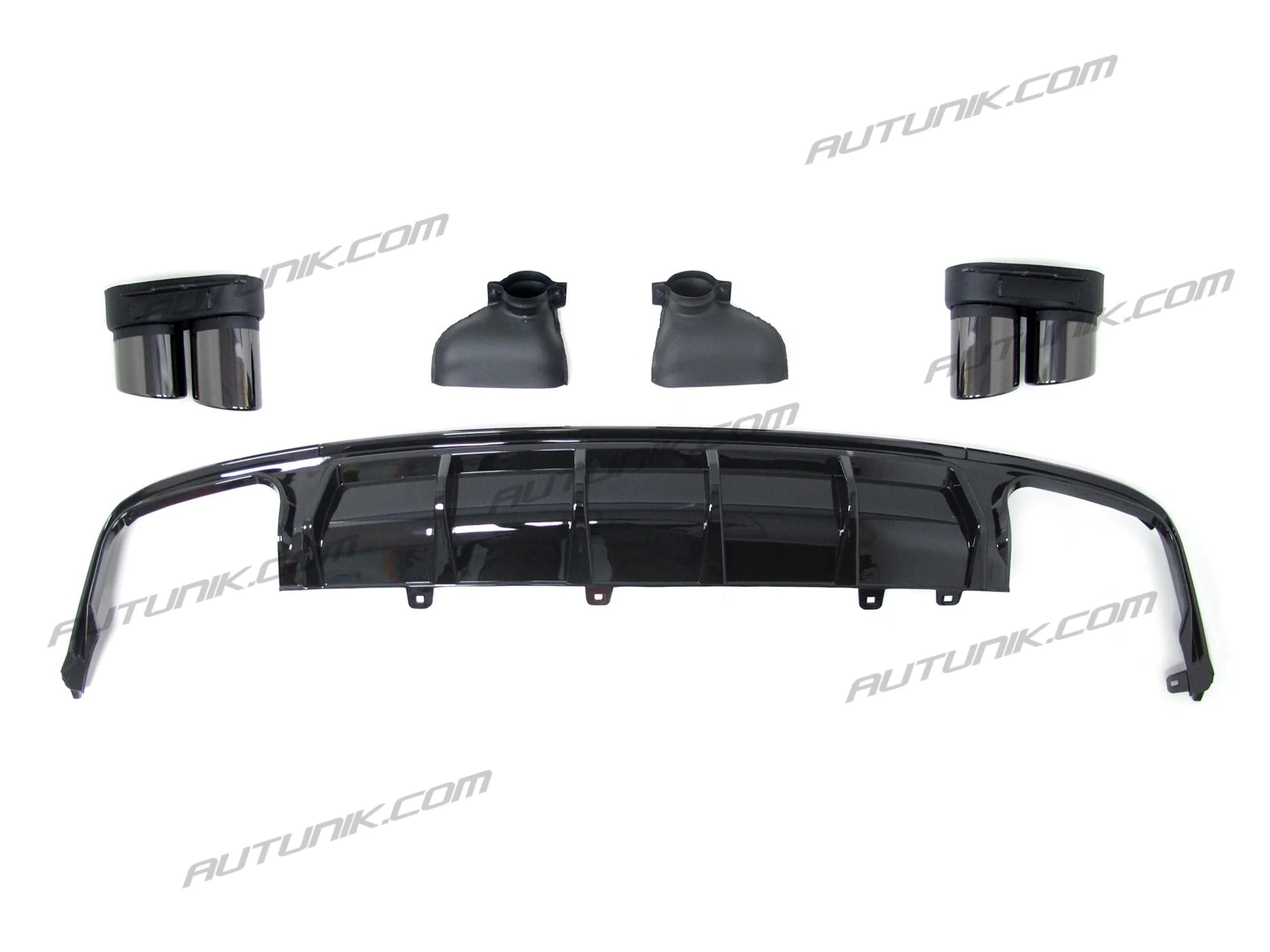 Rear Diffuser + Black Exhaust Tips for AUDI A6 C8 S-line S6 2019-2026 - Image 5