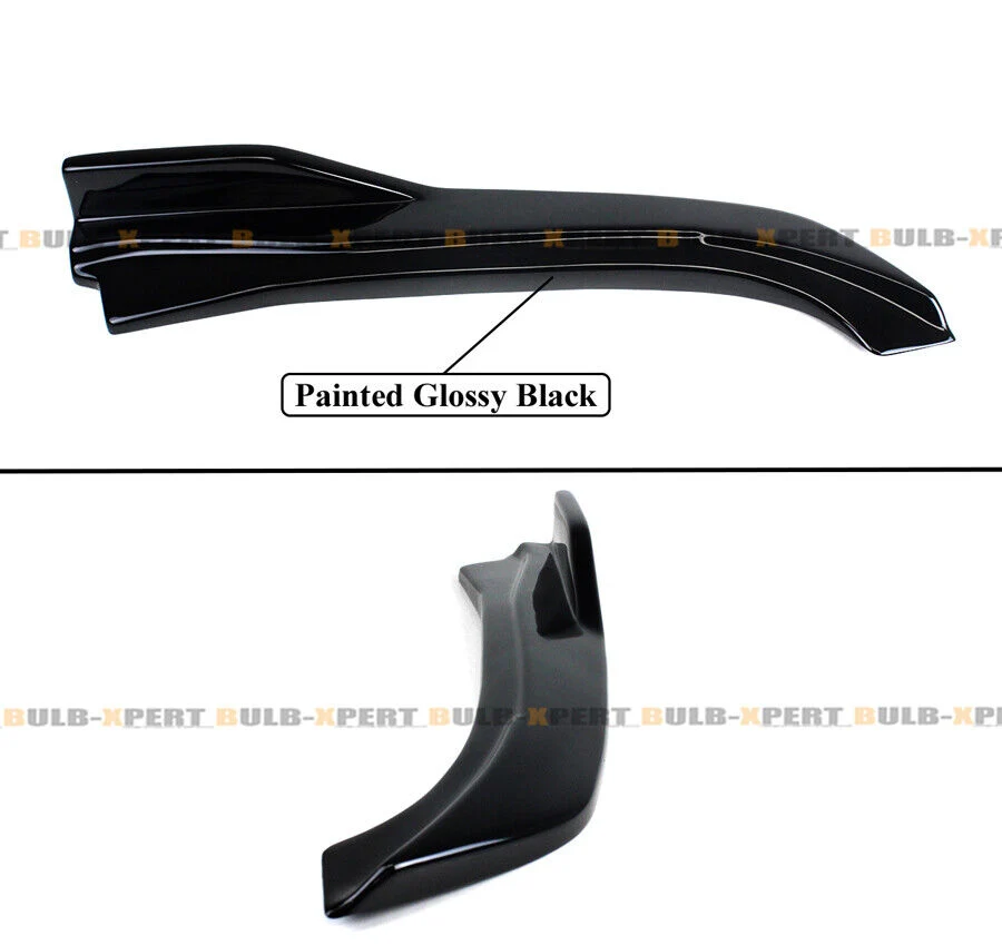 Glossy Black Rear Bumper Side Corner Spat Apron Extension For 2018-2024 Infiniti Q50 - Image 3