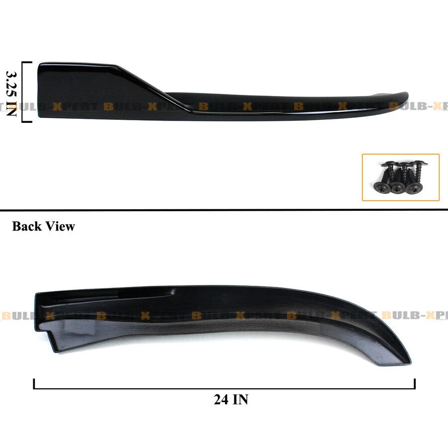 Glossy Black Rear Bumper Side Corner Splitters Aprons For 2014-2017 Infiniti Q50 - Image 2