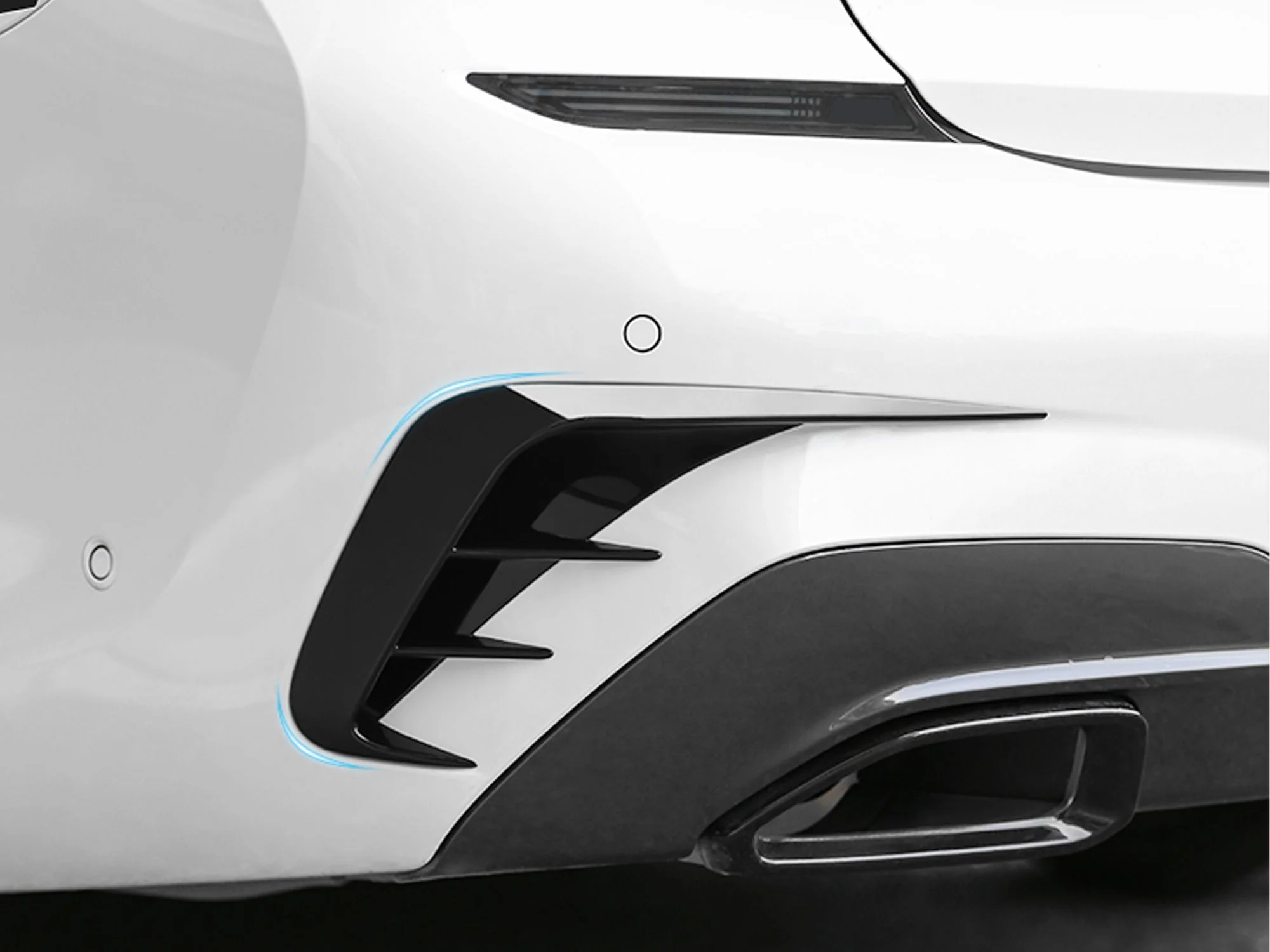 Gloss Black Rear Bumper Side Vent Splitter for BMW 3-Series G20 m340i 330i M-Sport 2019-2022 - Image 4
