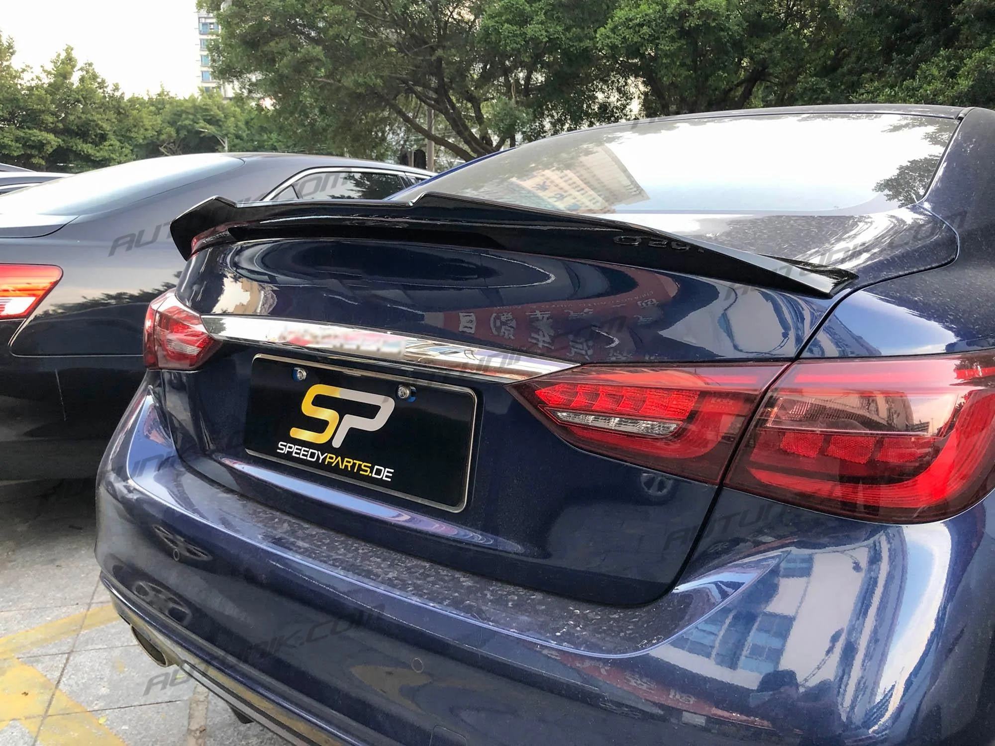Gloss Black Rear Trunk Spoiler For Infiniti Q50 Q50S 2014-2024 - Image 4