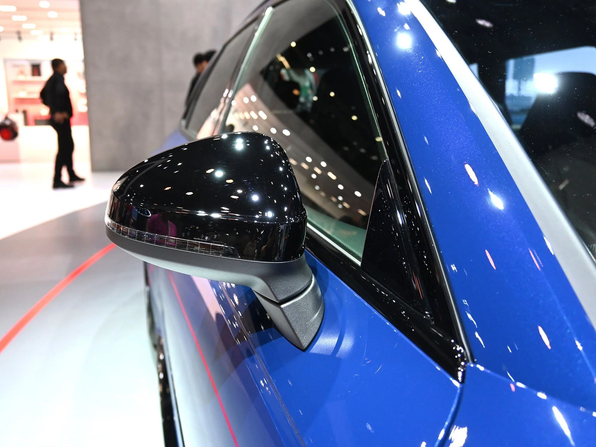 With Assist For 2017-2025 Audi A4 A5 S4 S5 RS5 B9 Side Mirror Cover Caps Gloss Black Replacement - Image 3