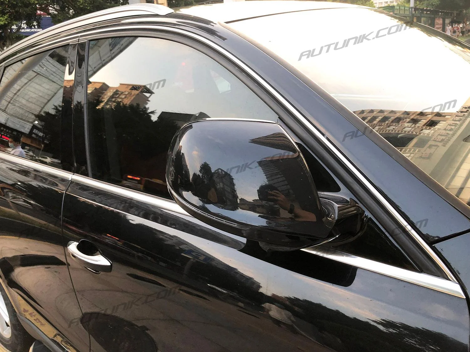 Gloss Black Side Mirror Cover Caps For AUDI Q5 SQ5 Q7 SQ7 2009-2017 No Lane Assist - Image 4
