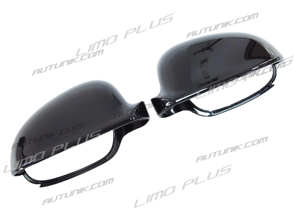 Pair L+R For VW Golf 5 Jetta Mk5 GTI Glossy Black Side Mirror Cover Caps Replacement - Image 4