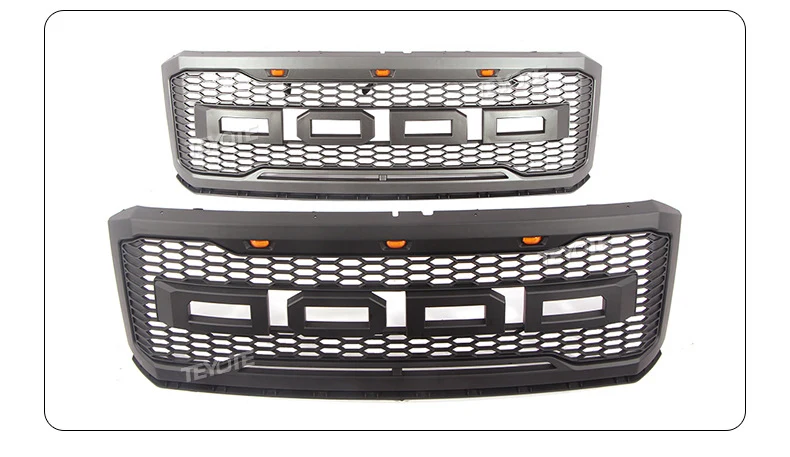Grille Front Bumper Upper Mesh Grill w/ Lights for Ford Expedition 2007-2017 - Image 2