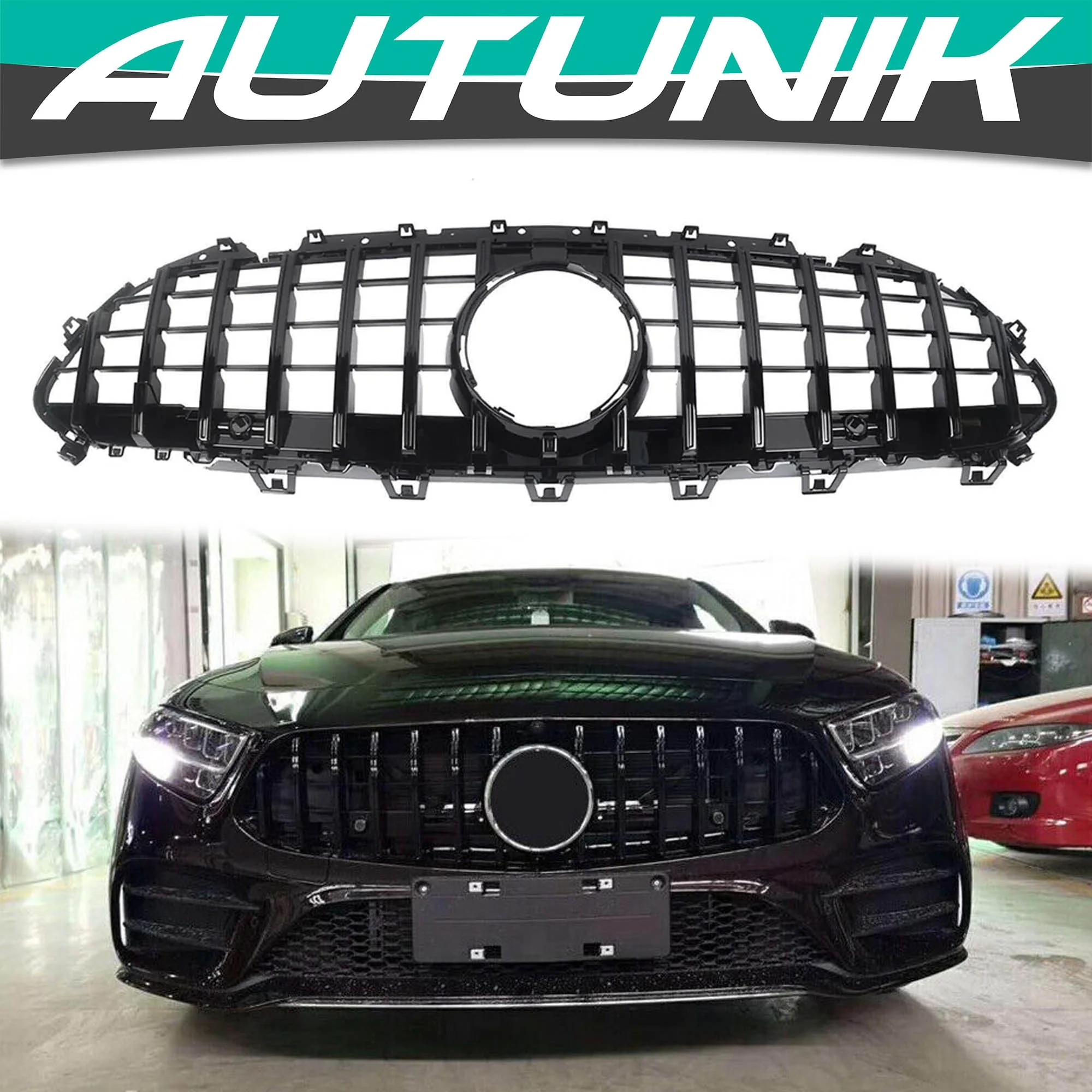 Gloss Black Front Bumper Grill For Mercedes CLS C257 W257 2019-2023 - Image 9