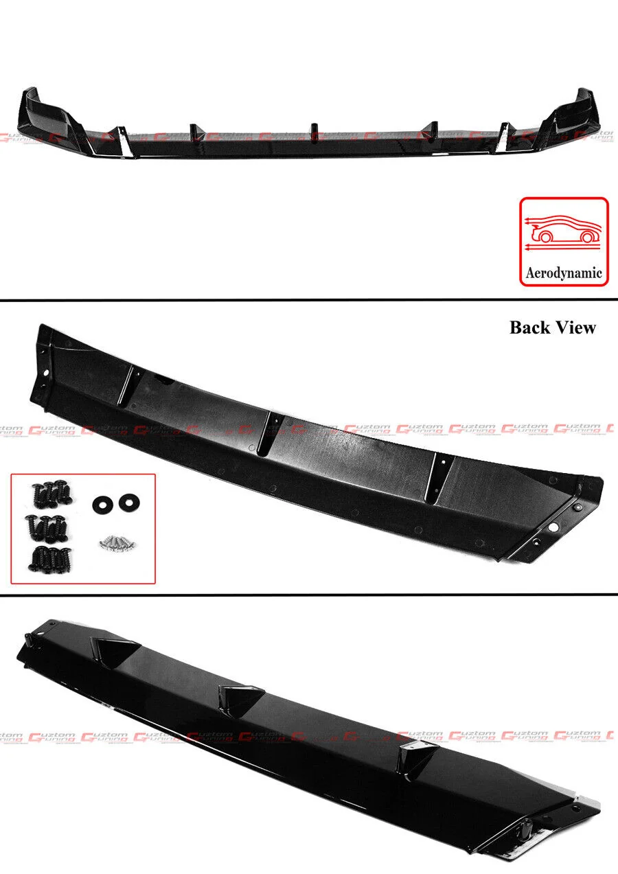 Gloss Black Front Bumper Lip Spoiler For 2023-2025 BMW X7 G07 LCI M Sport - Image 3