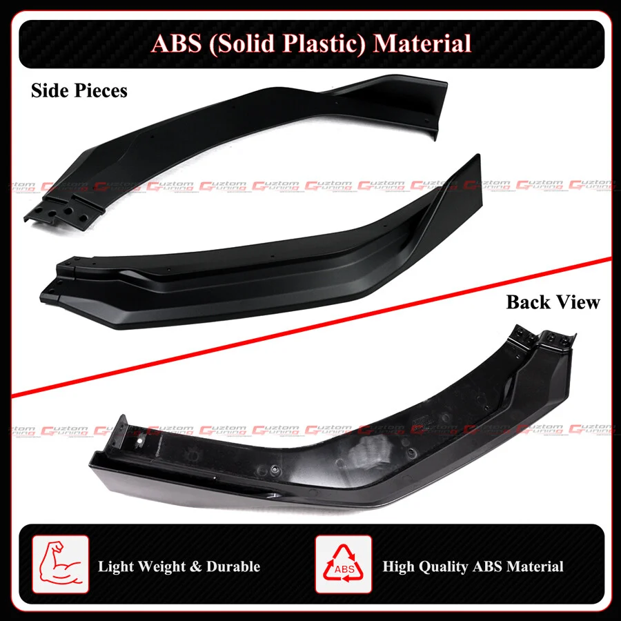 GT-V Style Winglet Front Bumper Lip Splitter For 2024-2025 Ford Mustang S650 AMPP - Image 6