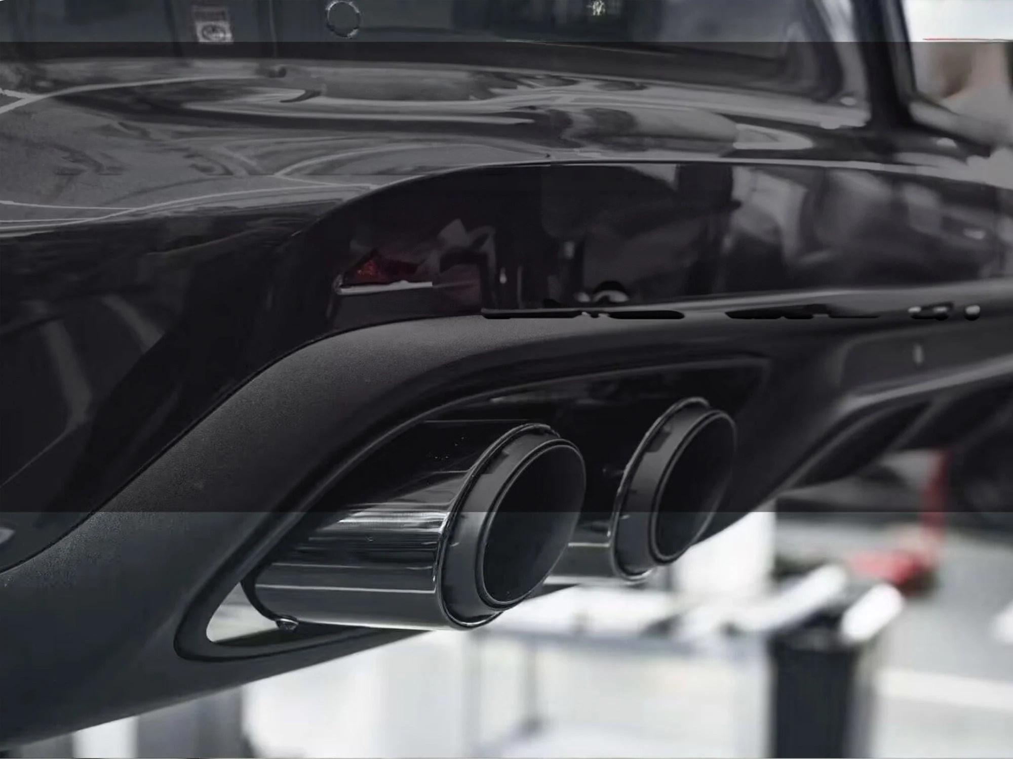 3-Layer Black Exhaust Tips Tail Pipes for Porsche 970 Panamera 2010-2013 - Image 4