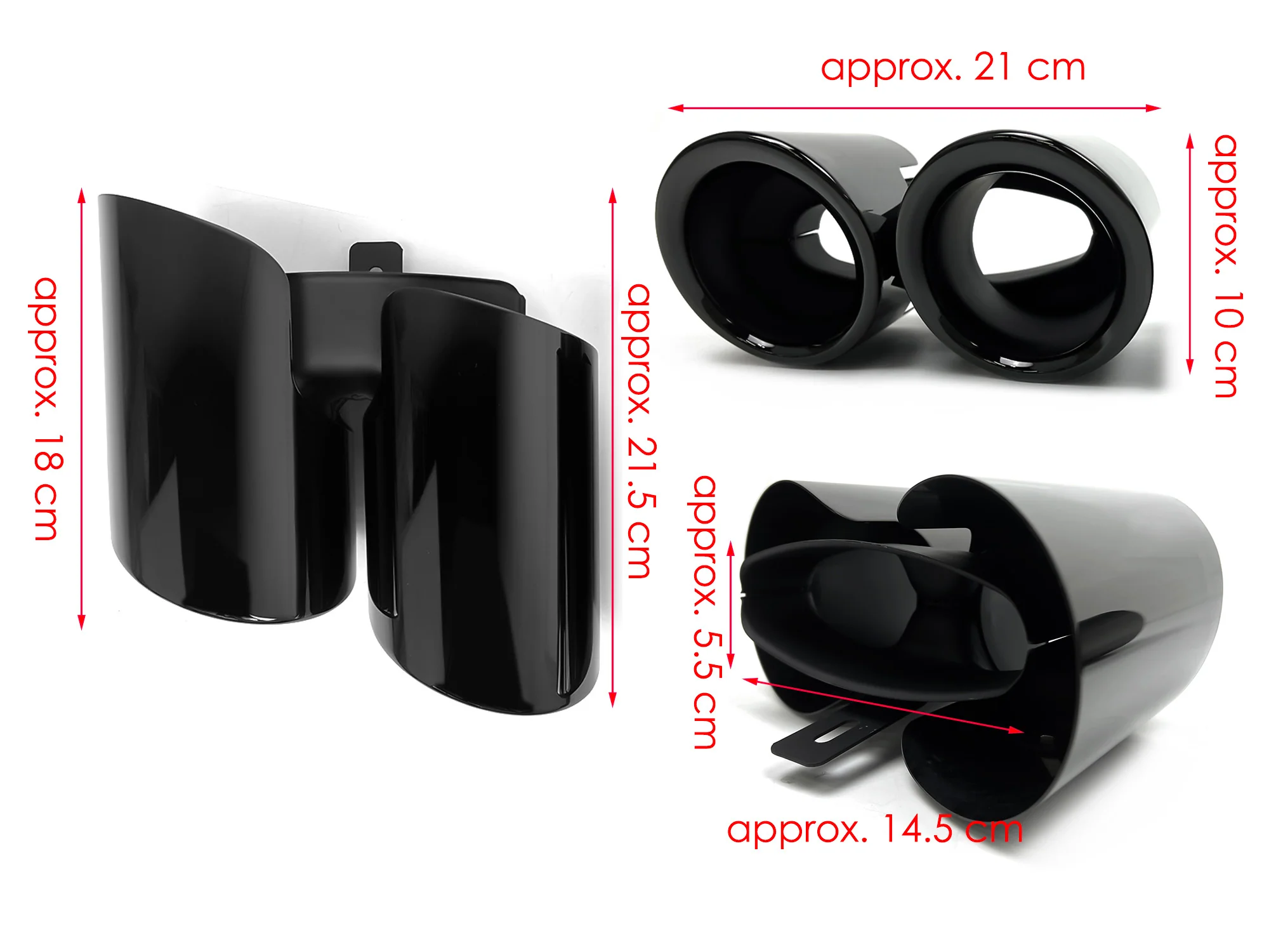 Gloss Black Exhaust Tips Replace for Porsche Panamera 4 / 4S 976 2024 2025+ - Image 12