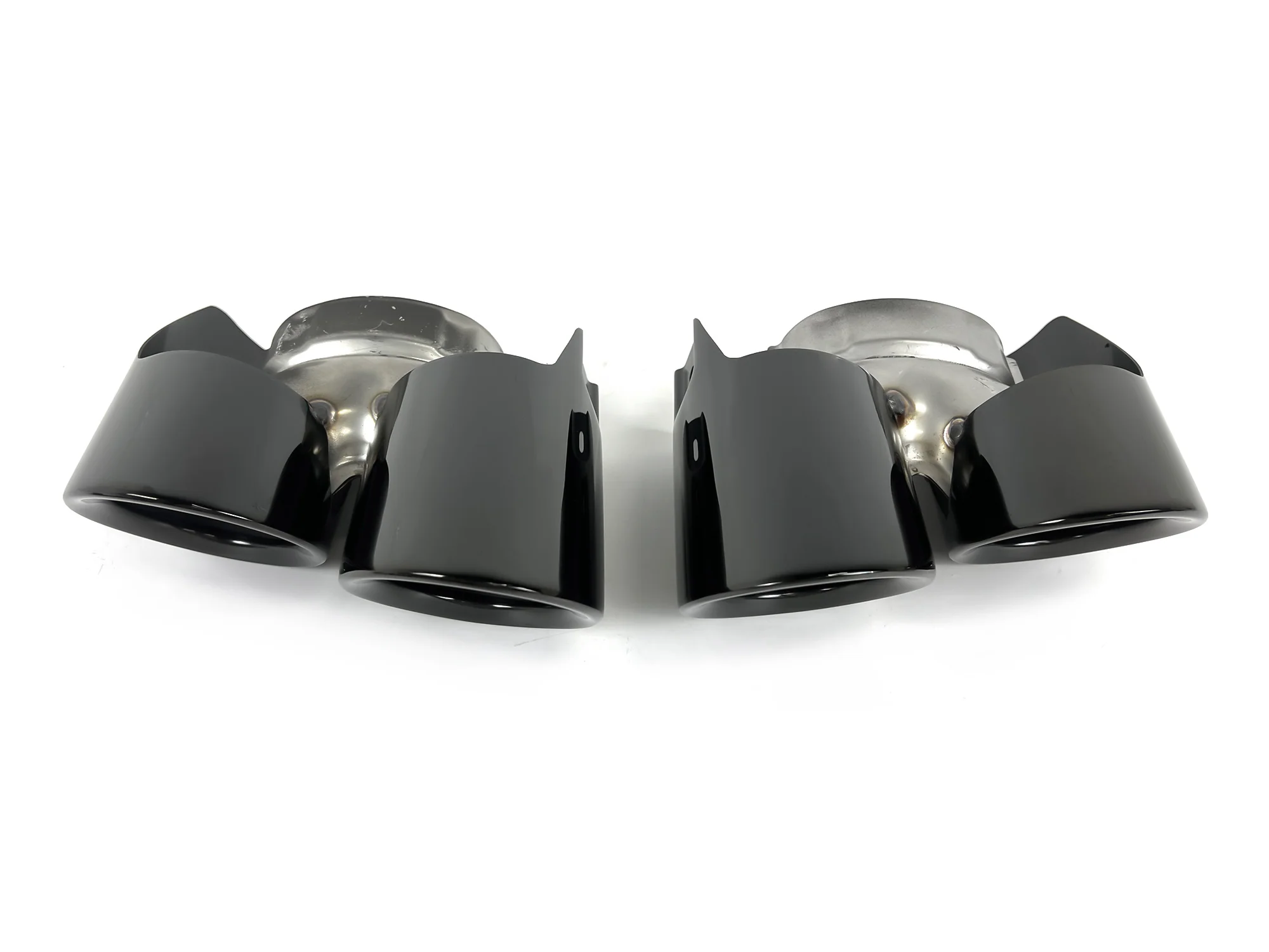 GTS Style Exhaust Tips Pipes Black for 2014-2016 Porsche 970.2 Panamera 4 - Image 3
