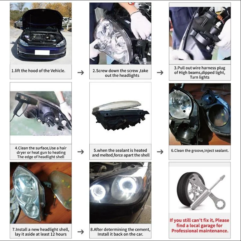 Headlight Lens Cover Right & Left Headlamp Cover For 2012-2015 Lexus RX270/350/450h - Image 14
