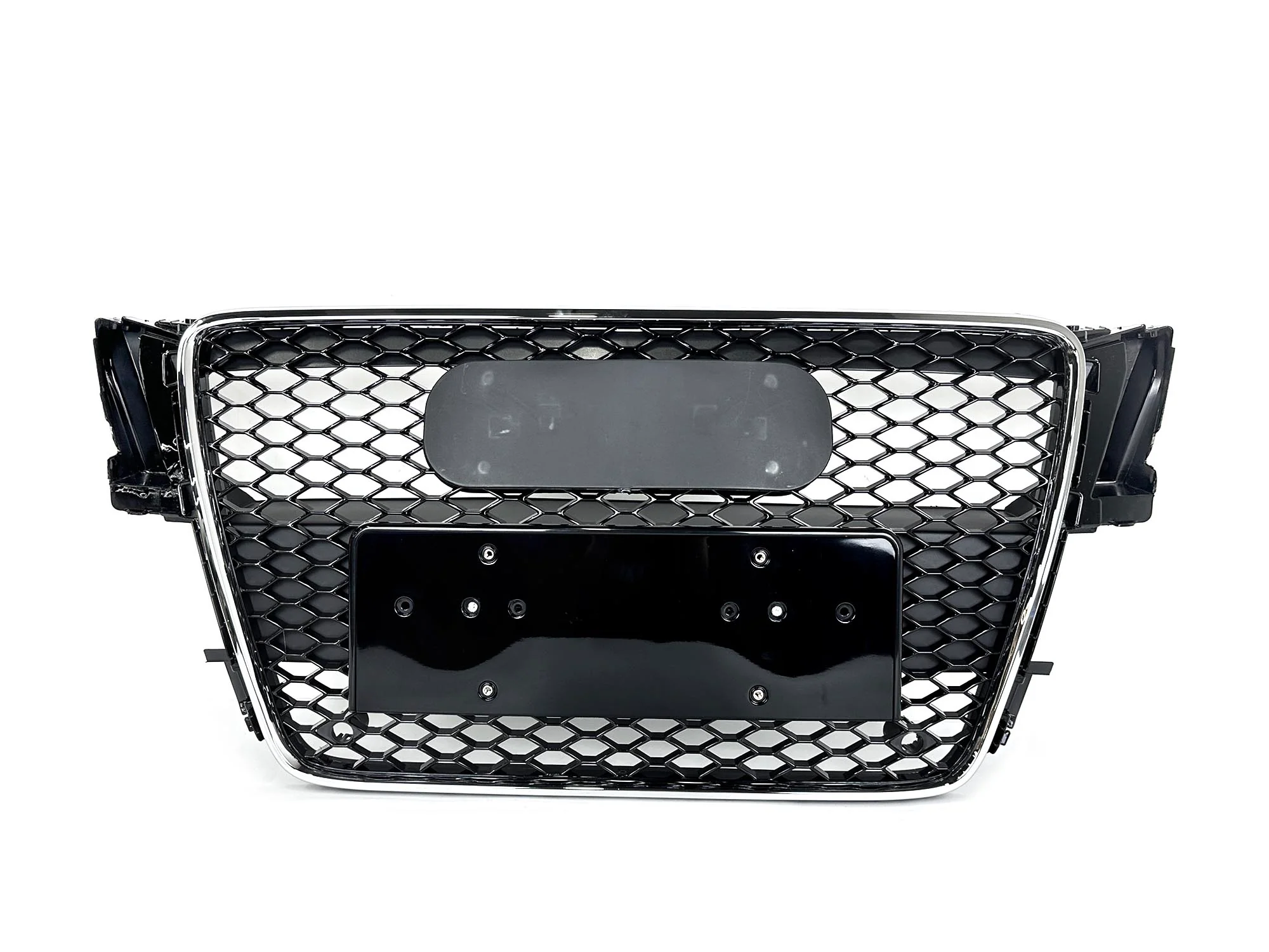 Honeycomb Front Bumper Grille for Audi A5 B8 S5 8T 2008-2012 ( Chrome Frame+Black Honeycomb) - Image 4