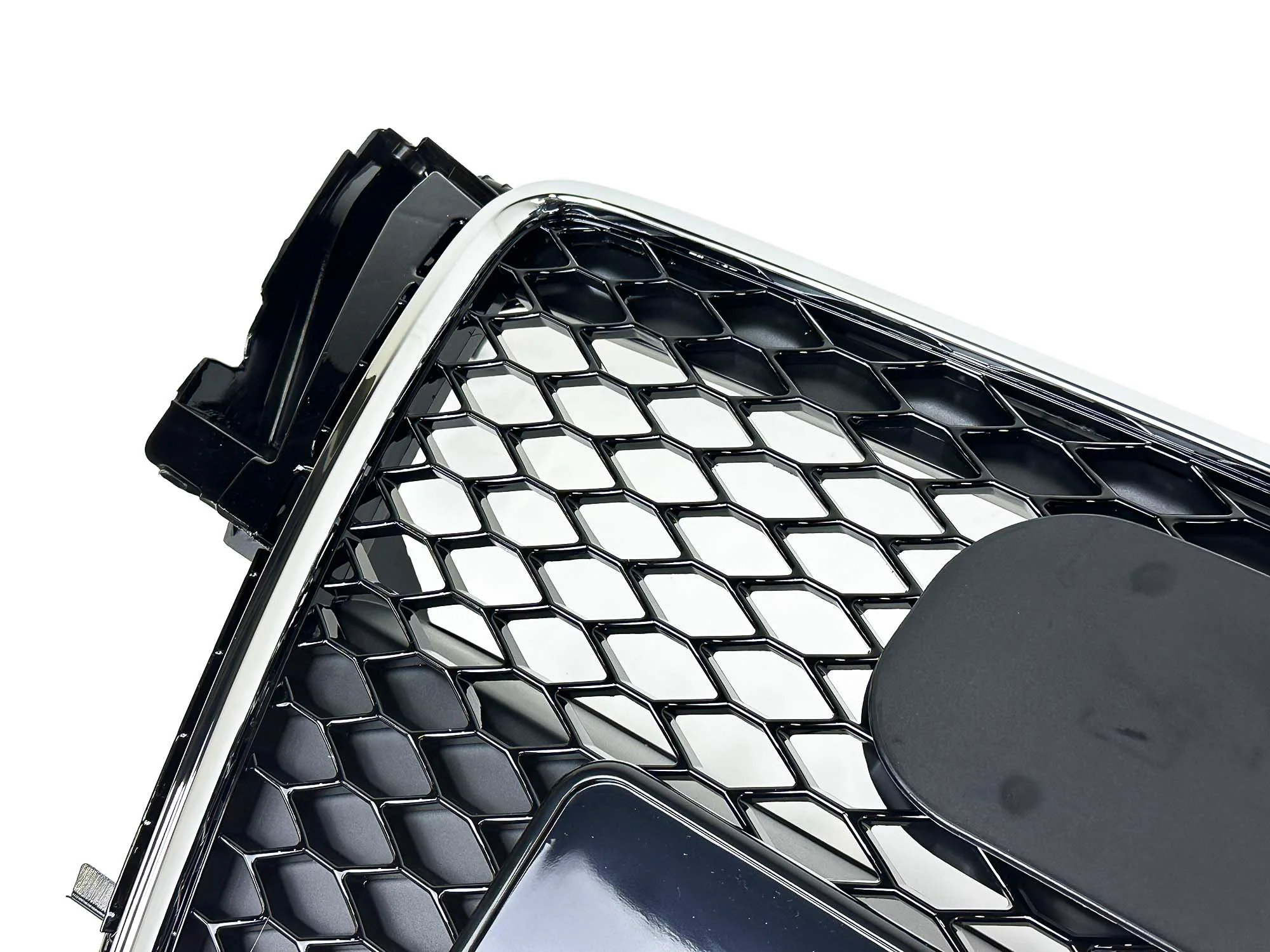 Honeycomb Front Bumper Grille for Audi A5 B8 S5 8T 2008-2012 ( Chrome Frame+Black Honeycomb) - Image 7
