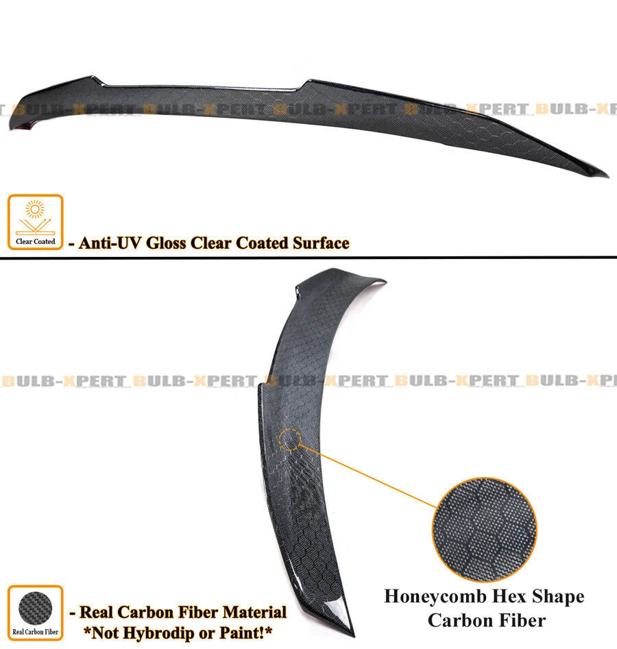 Honeycomb Carbon Fiber Duckbill Rear Trunk Spoiler For 2007-2015 Infiniti G35 G37 G25 Q40 Sedan Only - Image 3