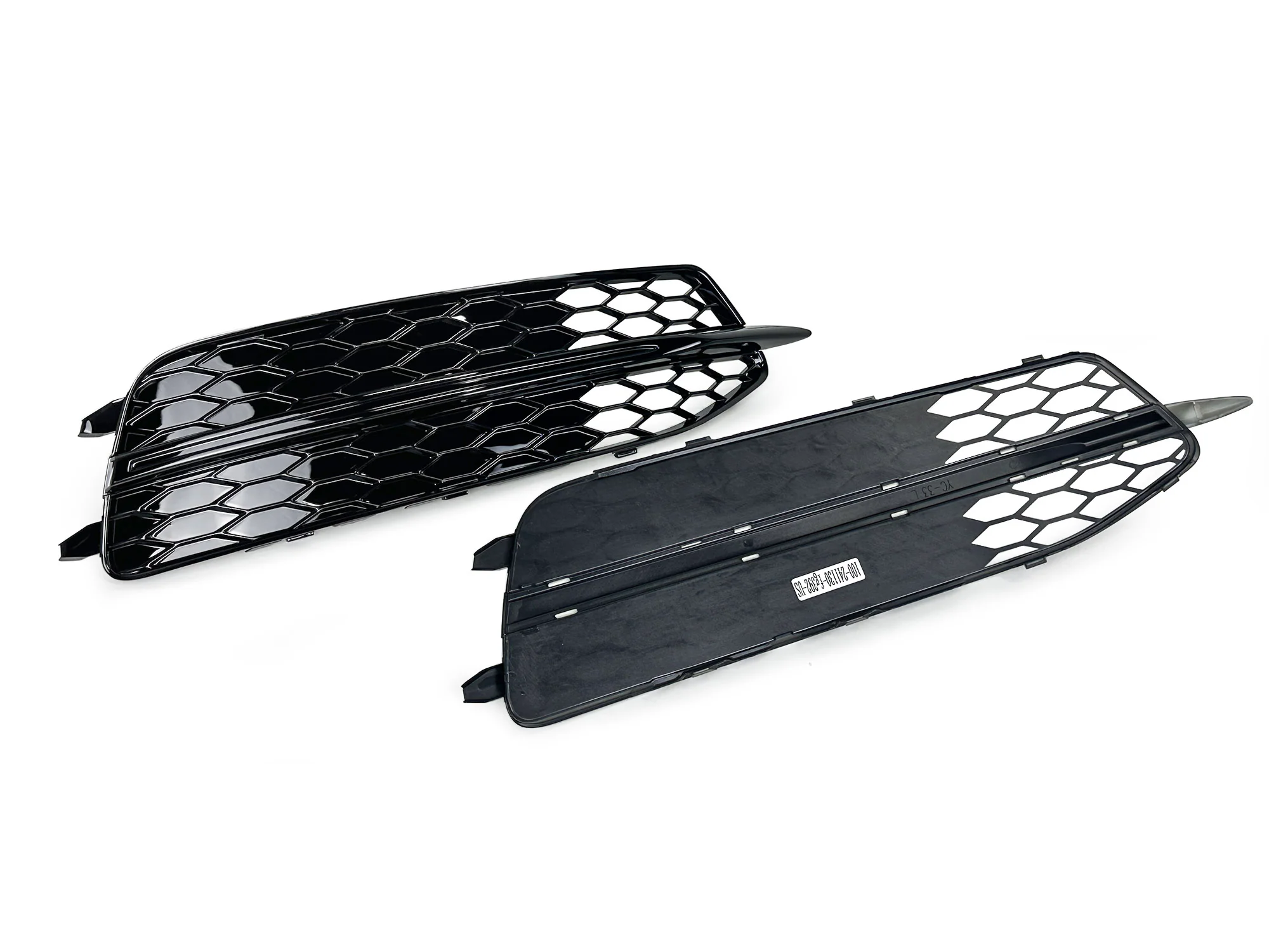 Pair For Audi A6 S-line S6 C7 2012-2015 Black Front Bumper Fog Light Lamp Cover Grille Grill - Image 14