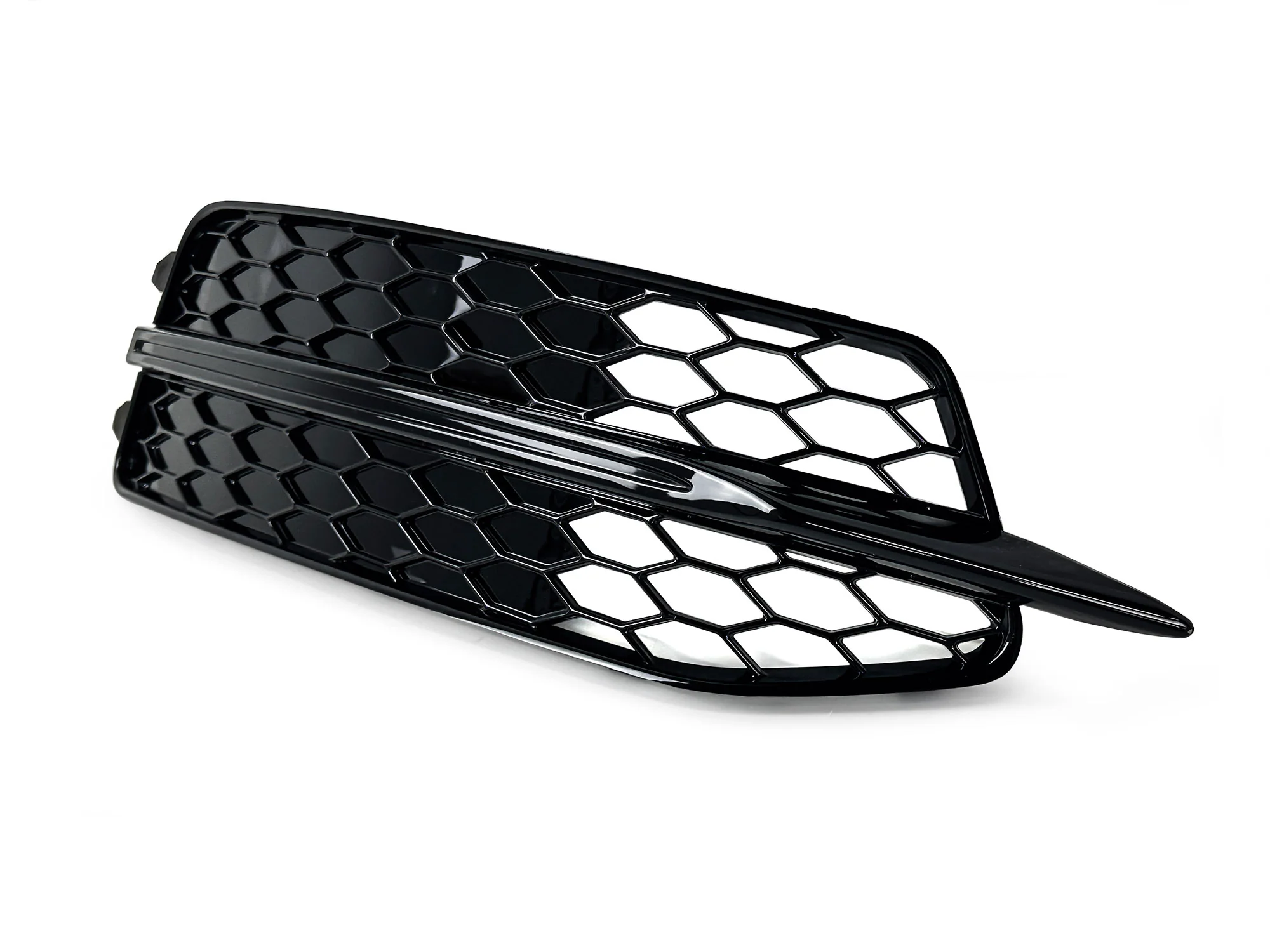 Pair For Audi A6 S-line S6 C7 2012-2015 Black Front Bumper Fog Light Lamp Cover Grille Grill - Image 8