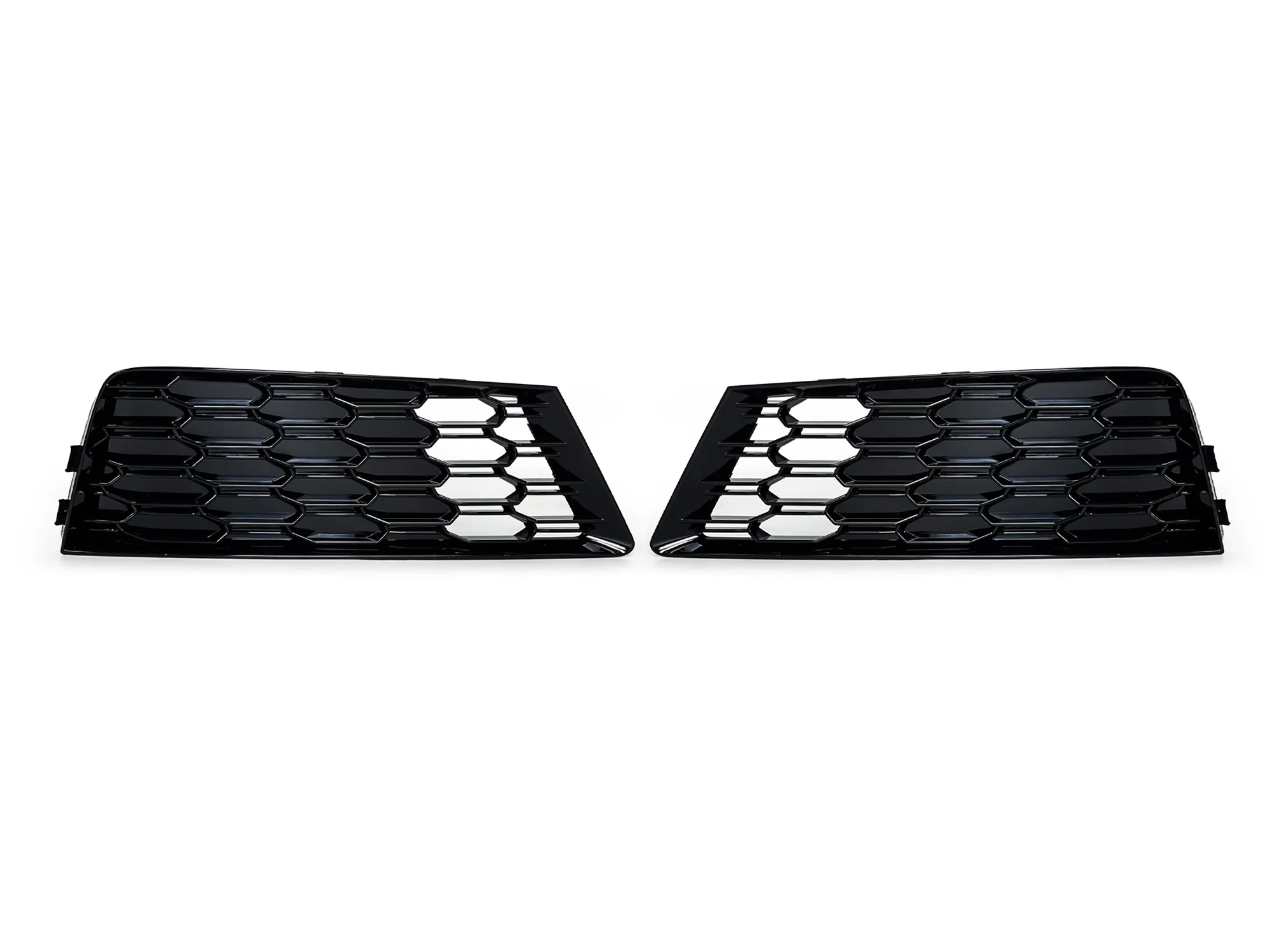 Pair Front Bumper Fog Light Grille Cover for Audi A4 B9 NON-SLINE 2017 2018 2019 - Image 4