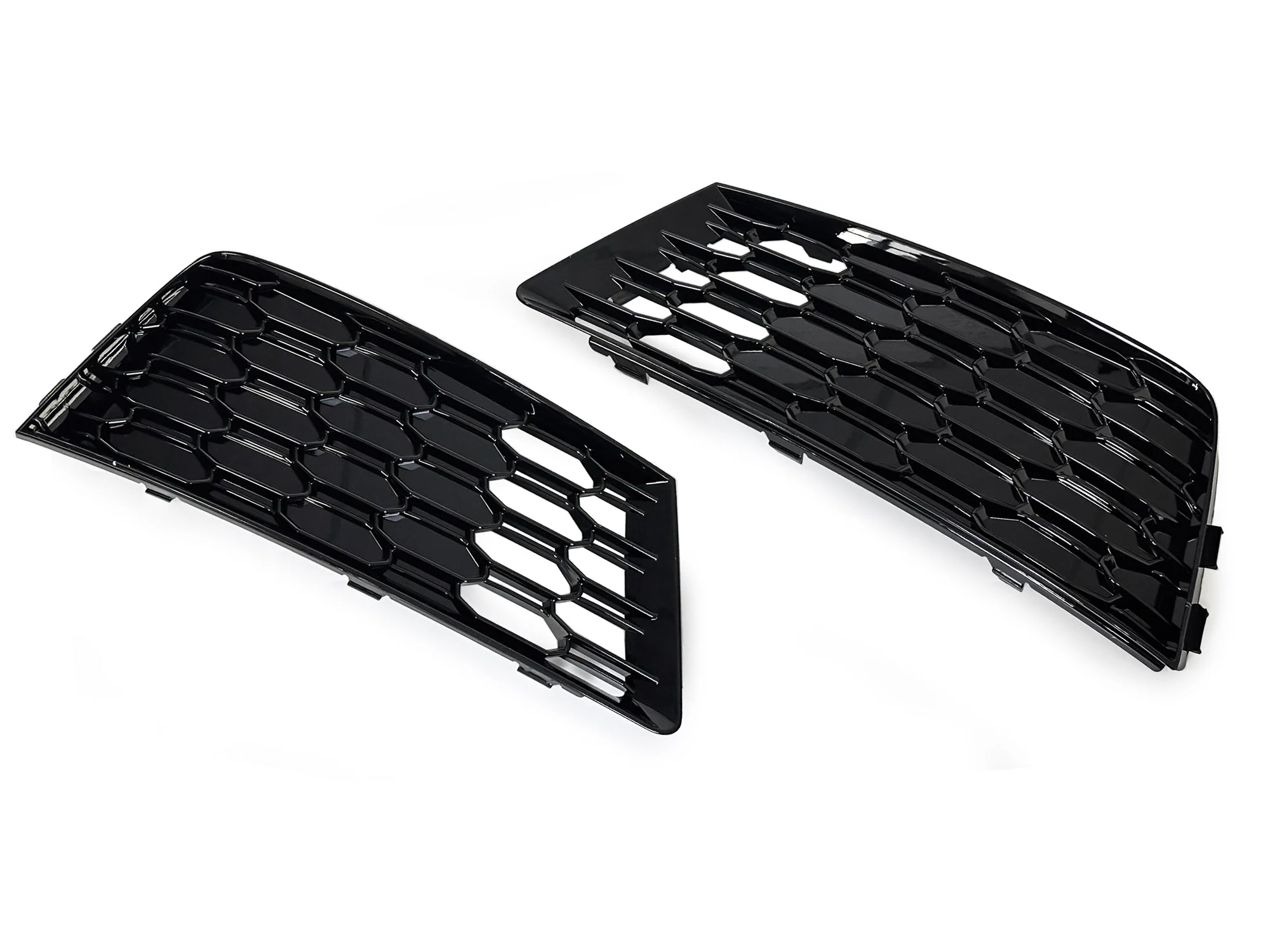 Pair Front Bumper Fog Light Grille Cover for Audi A4 B9 NON-SLINE 2017 2018 2019 - Image 6