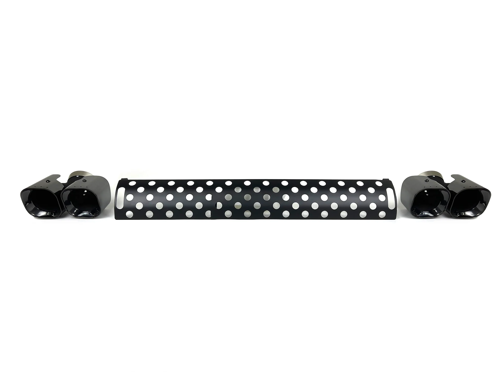 3PC Set for 2020+ Land Rover Defender 110 130 90 2L 3L Black Exhaust Tips + Lower Mesh - Image 16
