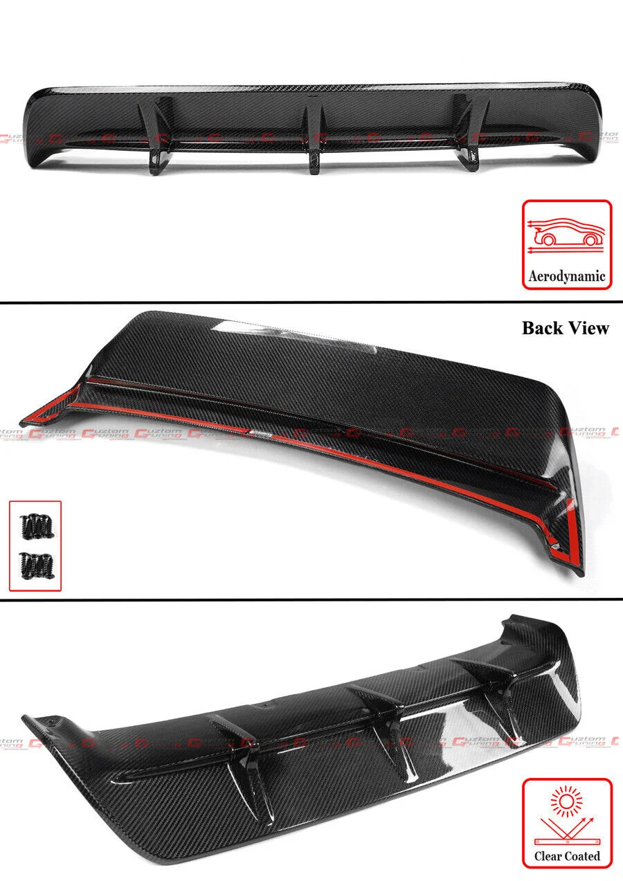 LCI Style Real Carbon Fiber Rear Bumper Diffuser For 2015-2018 Lexus RC F RCF - Image 2