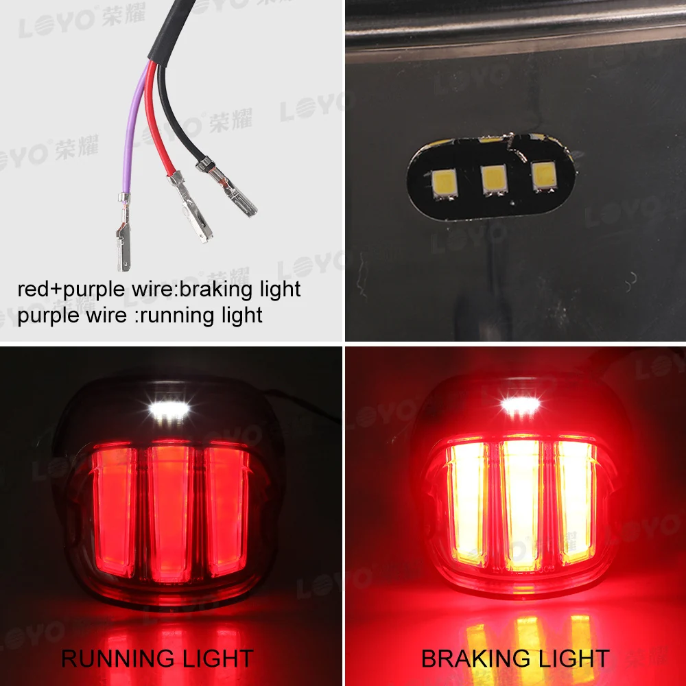 LED Brake Tail Light for Harley Davidson w/ F1 Flashing Blinker Turn Signal - Image 4