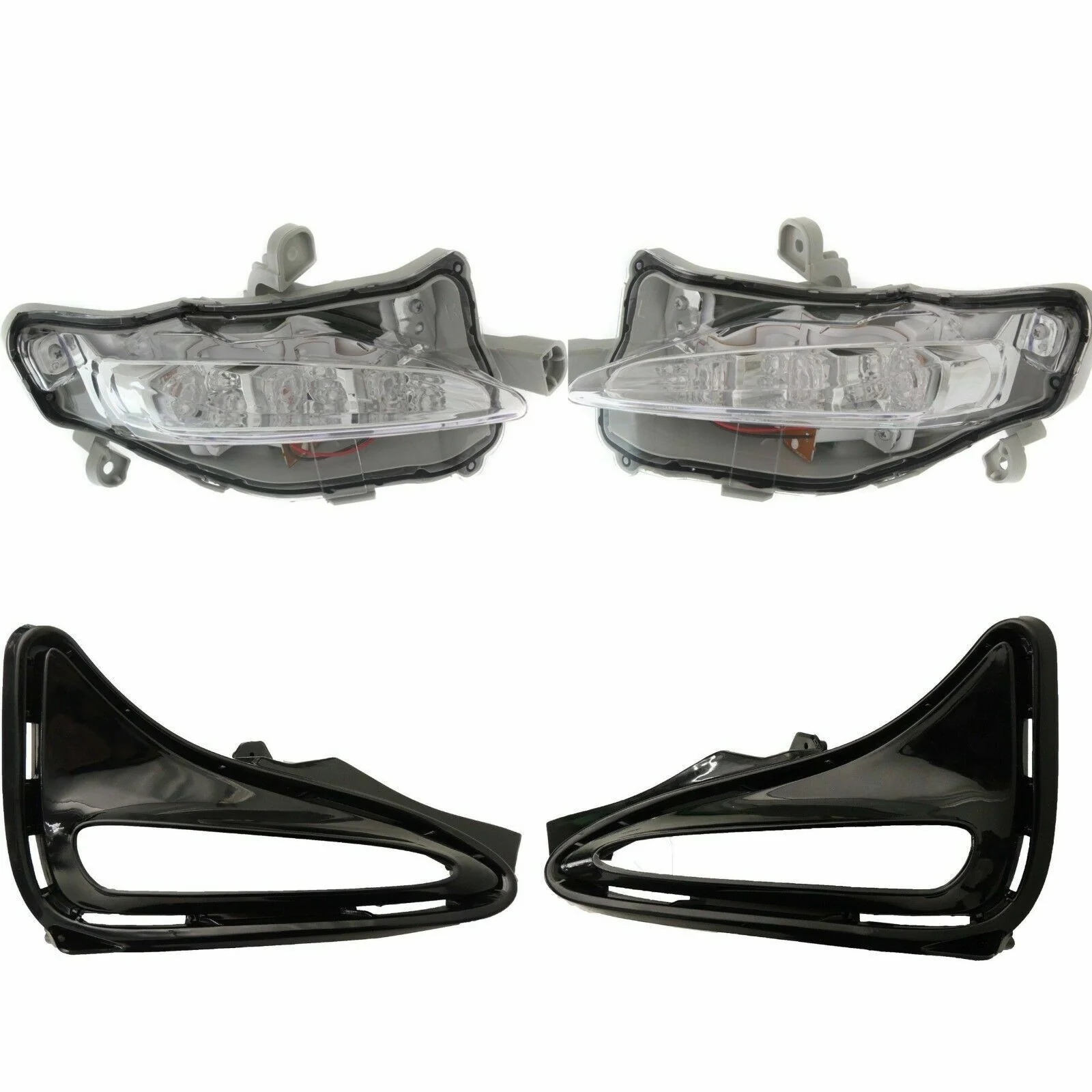 LED Bumper Fog Lights Turn Signal DRL Lamp W/wiring For 2017-2019 Toyota Corolla - Image 4