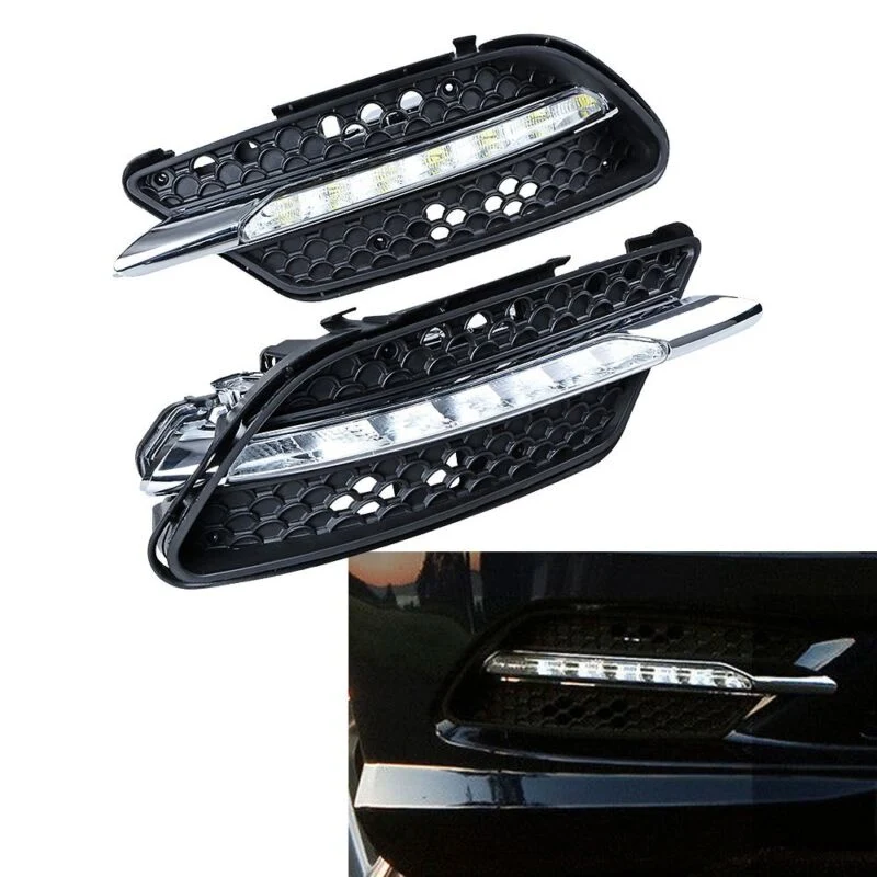 LED Daytime Running Light DRL Fog Lights For Mercedes W204 C300 C350 AMG Bumper 2008-2011 - Image 10