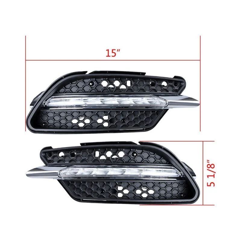 LED Daytime Running Light DRL Fog Lights For Mercedes W204 C300 C350 AMG Bumper 2008-2011 - Image 4