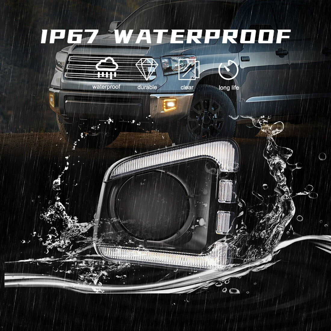 LED Daytime Running Light for 2014-2021 Toyota Tundra with Turn Signal Function - Image 7