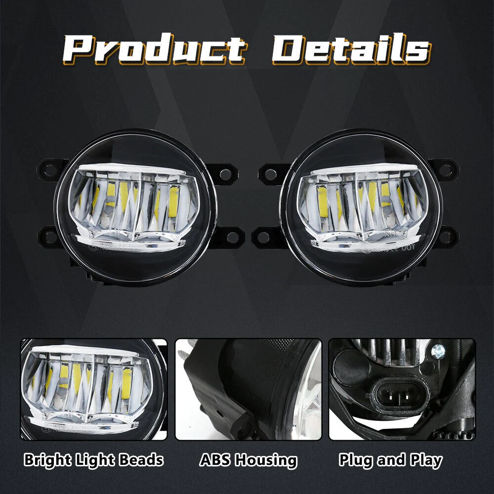 LED DRL Daytime Running Light Fog Lamp Set for Toyota Camry SE XSE 2018-2020 - Image 6