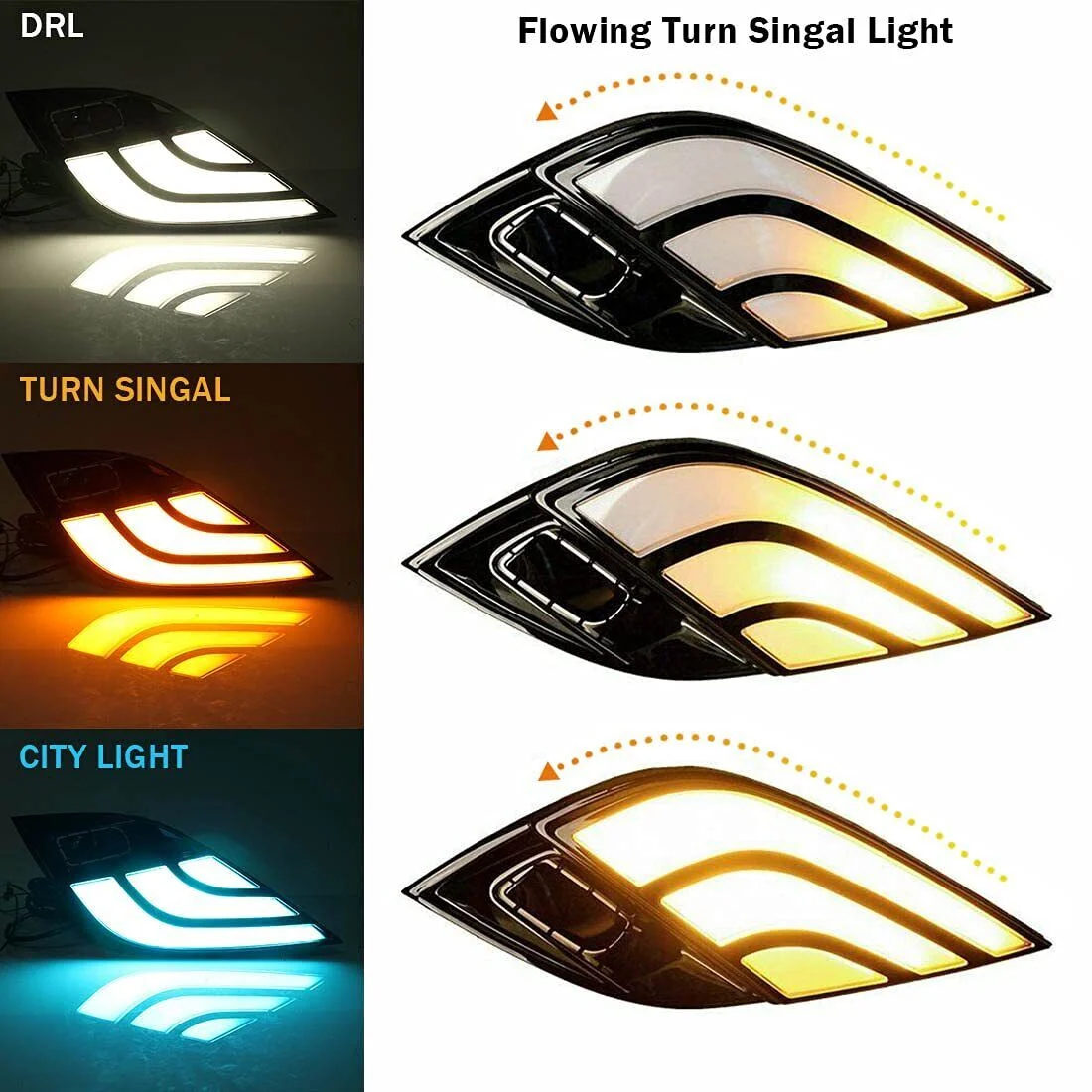 LED DRL Daytime Running Light Fog Lamp Set for Toyota Camry SE XSE 2018-2020 - Image 8