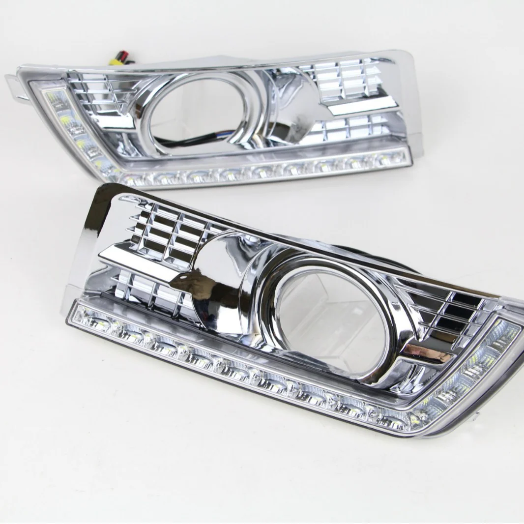 LED DRL Daytime Running Lights Fog Lamp w/ Turn For Cadillac SRX 2010-2016 - Image 3