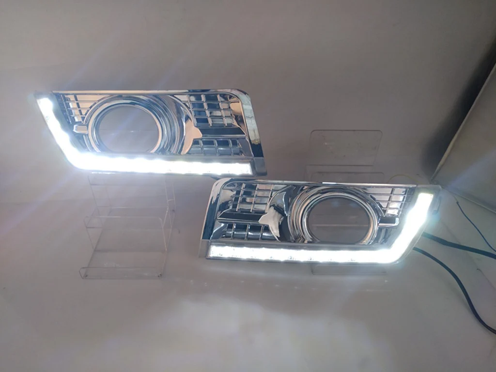 LED DRL Daytime Running Lights Fog Lamp w/ Turn For Cadillac SRX 2010-2016 - Image 5