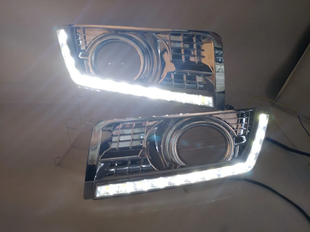 LED DRL Daytime Running Lights Fog Lamp w/ Turn For Cadillac SRX 2010-2016 - Image 6