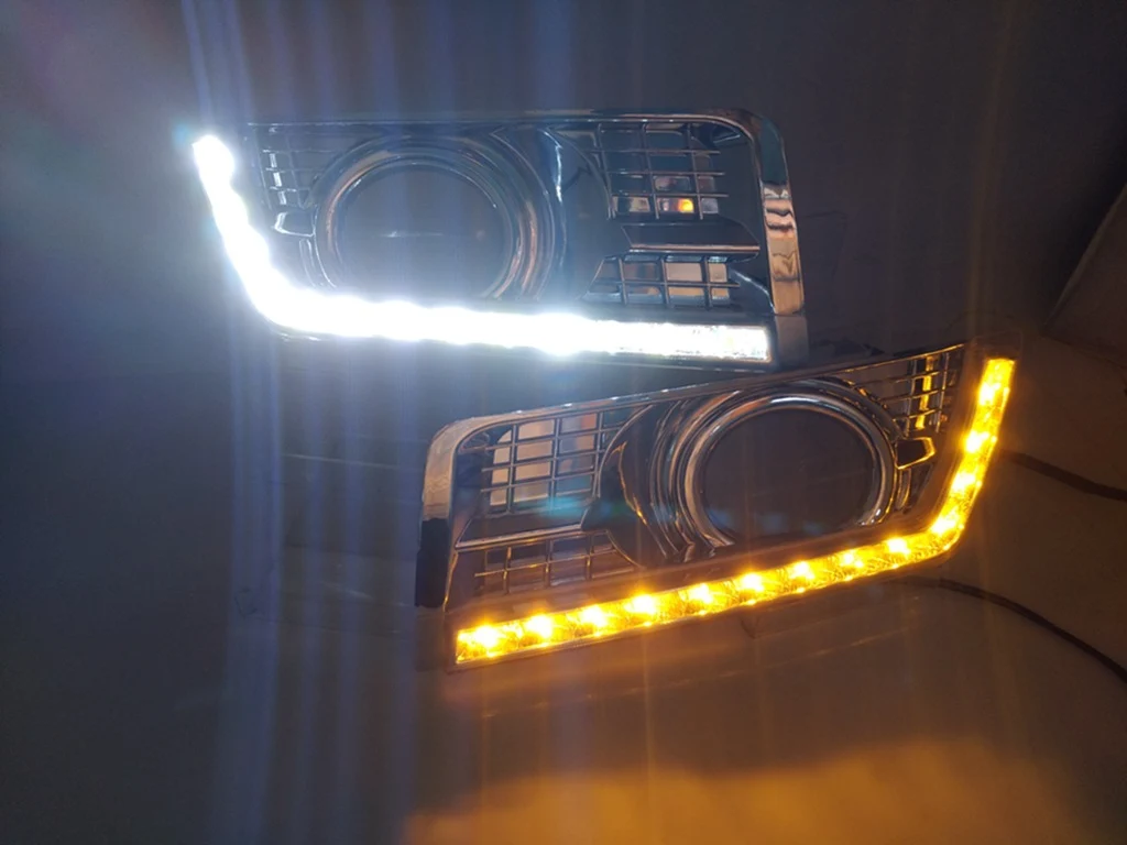 LED DRL Daytime Running Lights Fog Lamp w/ Turn For Cadillac SRX 2010-2016 - Image 7