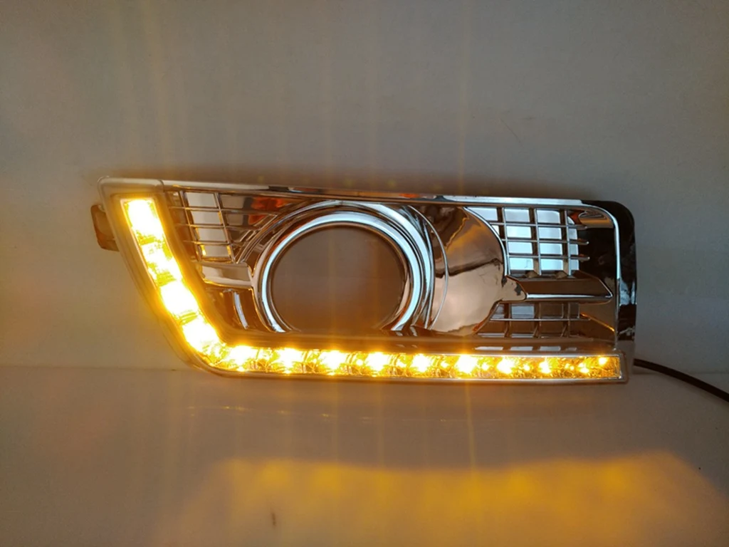 LED DRL Daytime Running Lights Fog Lamp w/ Turn For Cadillac SRX 2010-2016 - Image 8