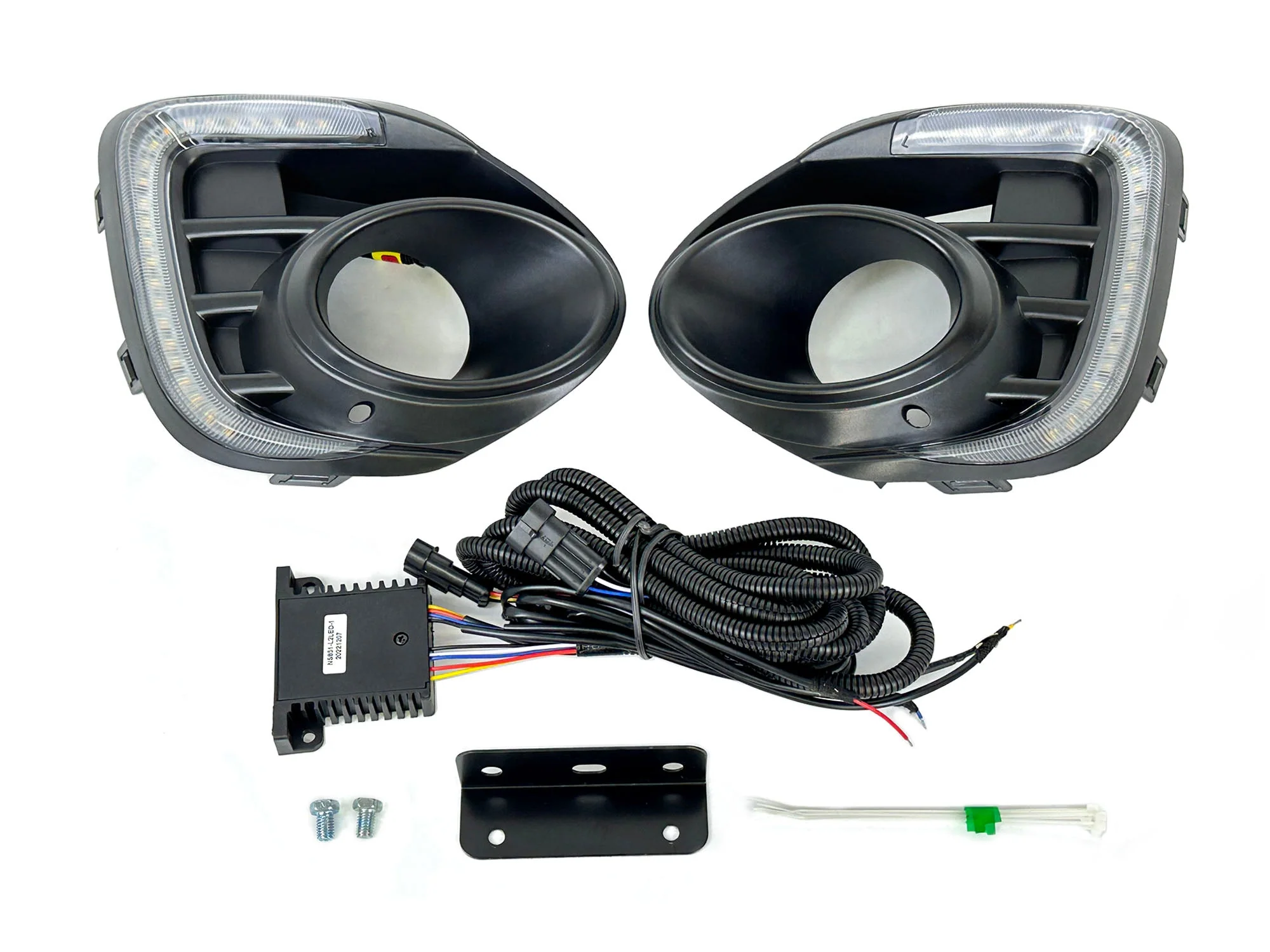 For 2016-2018 Mitsubishi Lancer Fog Lights + Switch + Bezels w/ LED DRL Signal Lamps - Image 3